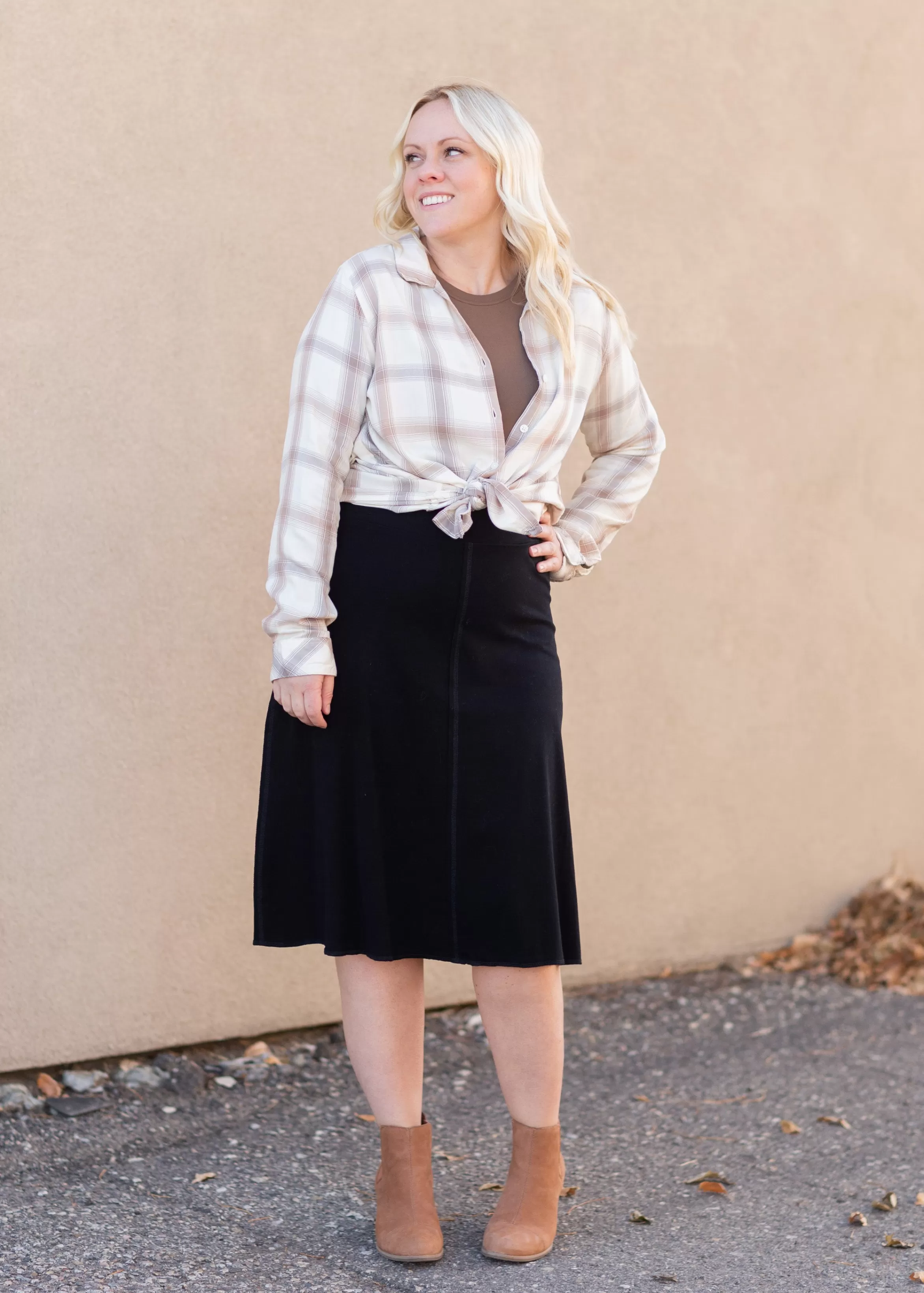 * Allie Knit Midi Skirt Fashion