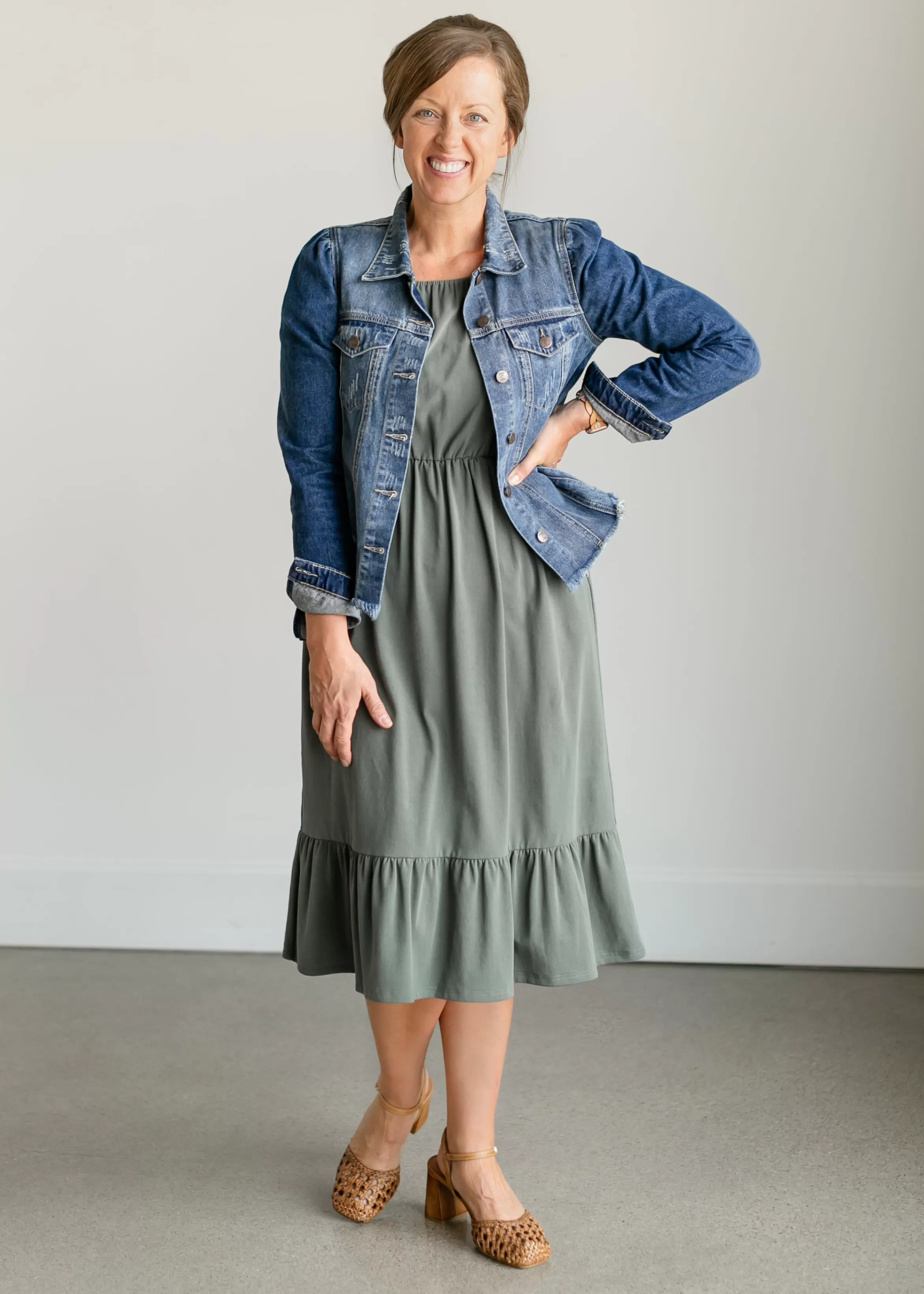 * Amy Puff Sleeve Midi Dress Online