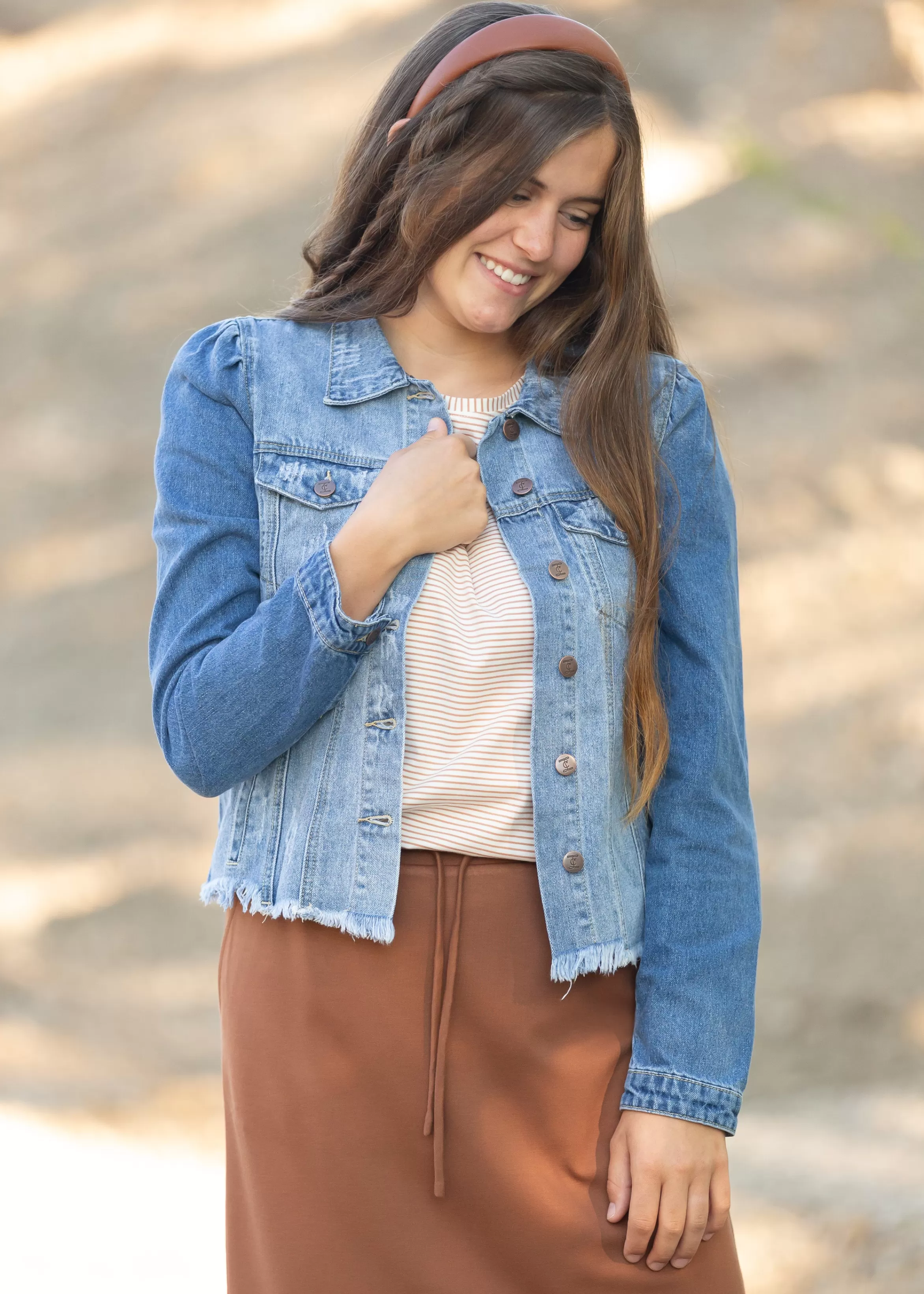 * Ariel Medium Wash Denim Jacket Sale