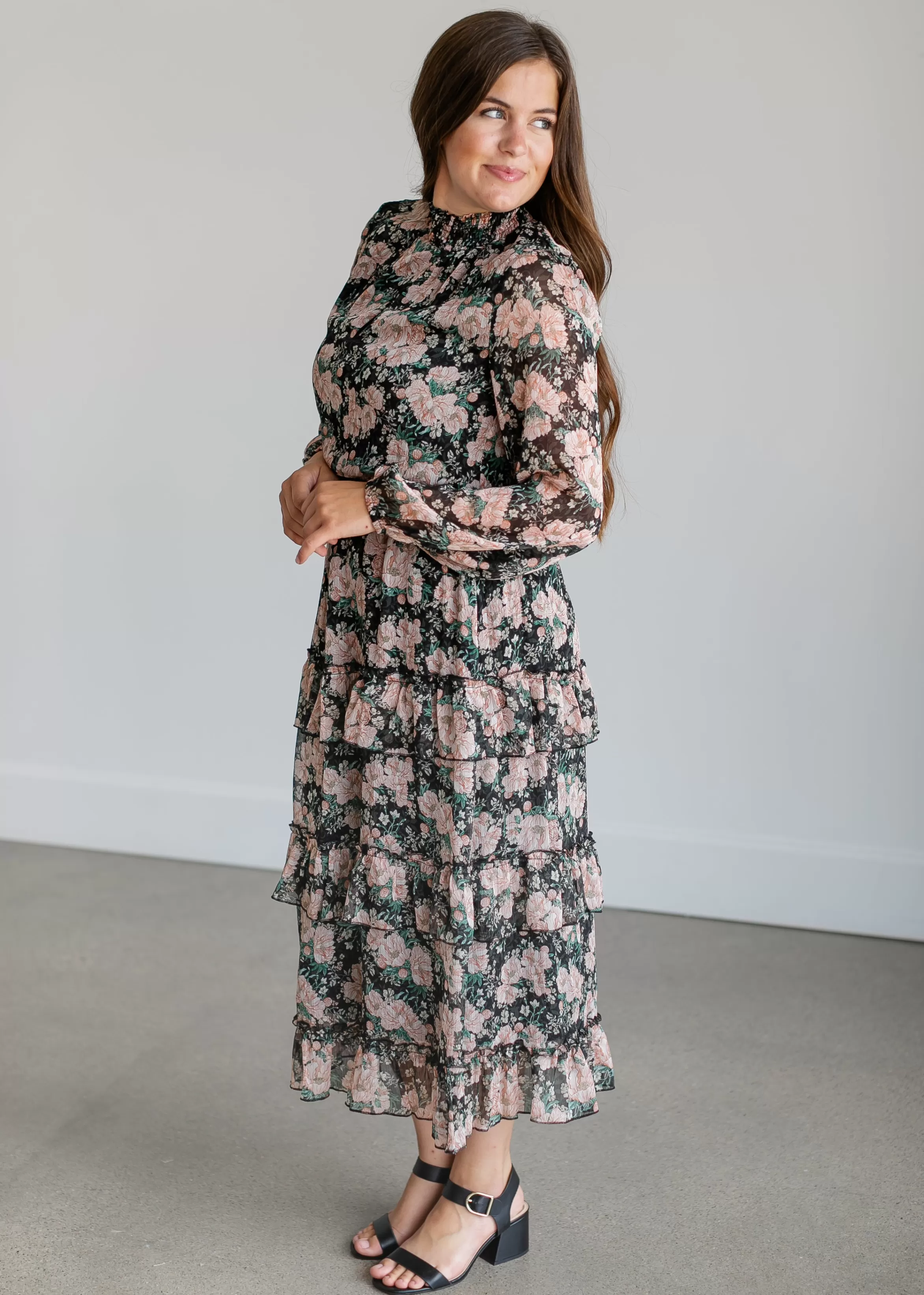 Heartloom Beckinsale Long Sleeve Floral Maxi Dress Sale