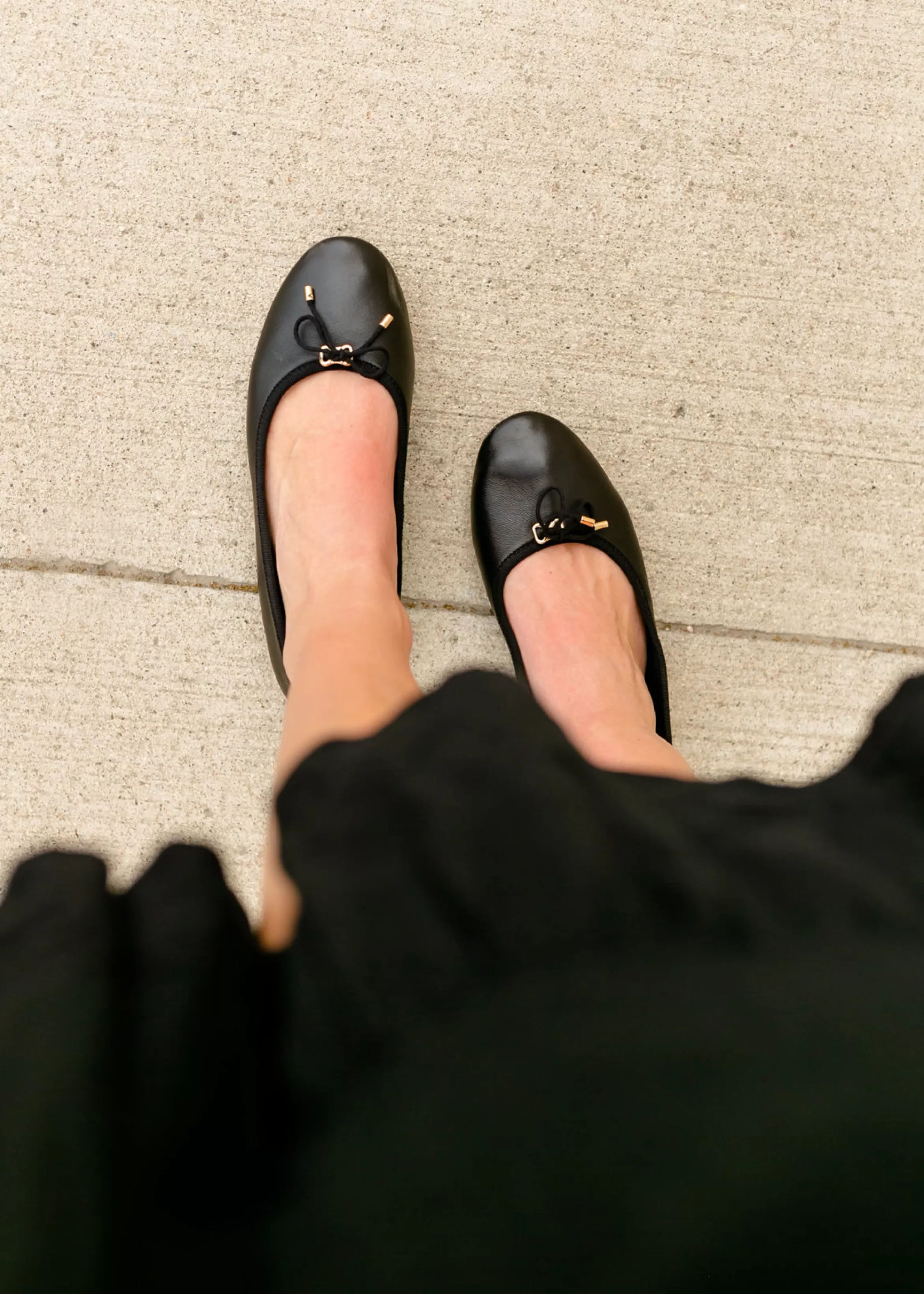 Steve Madden Blossoms Black Leather Flat Best