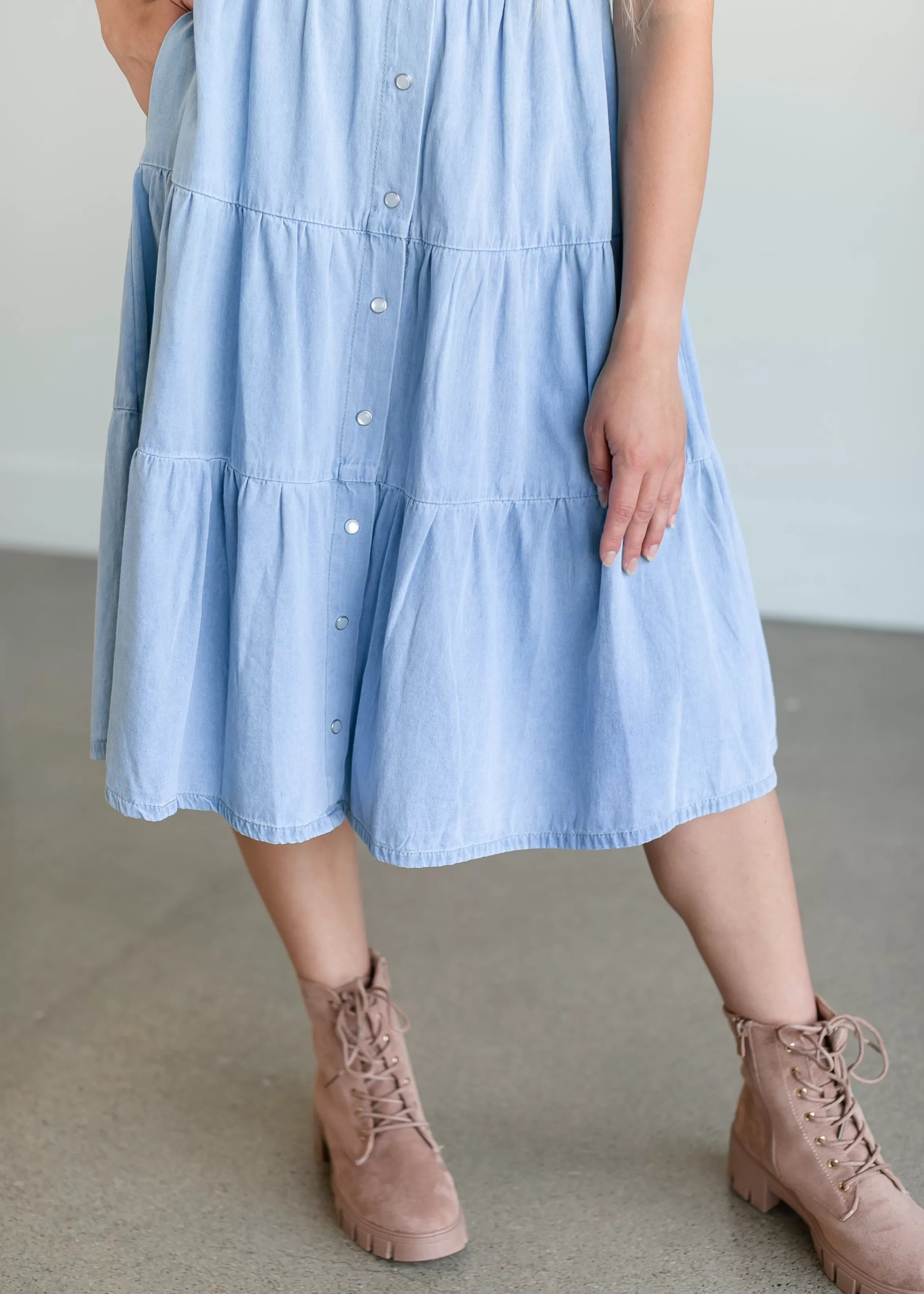 Top Moda Blush Lace-Up Combat Boots Discount
