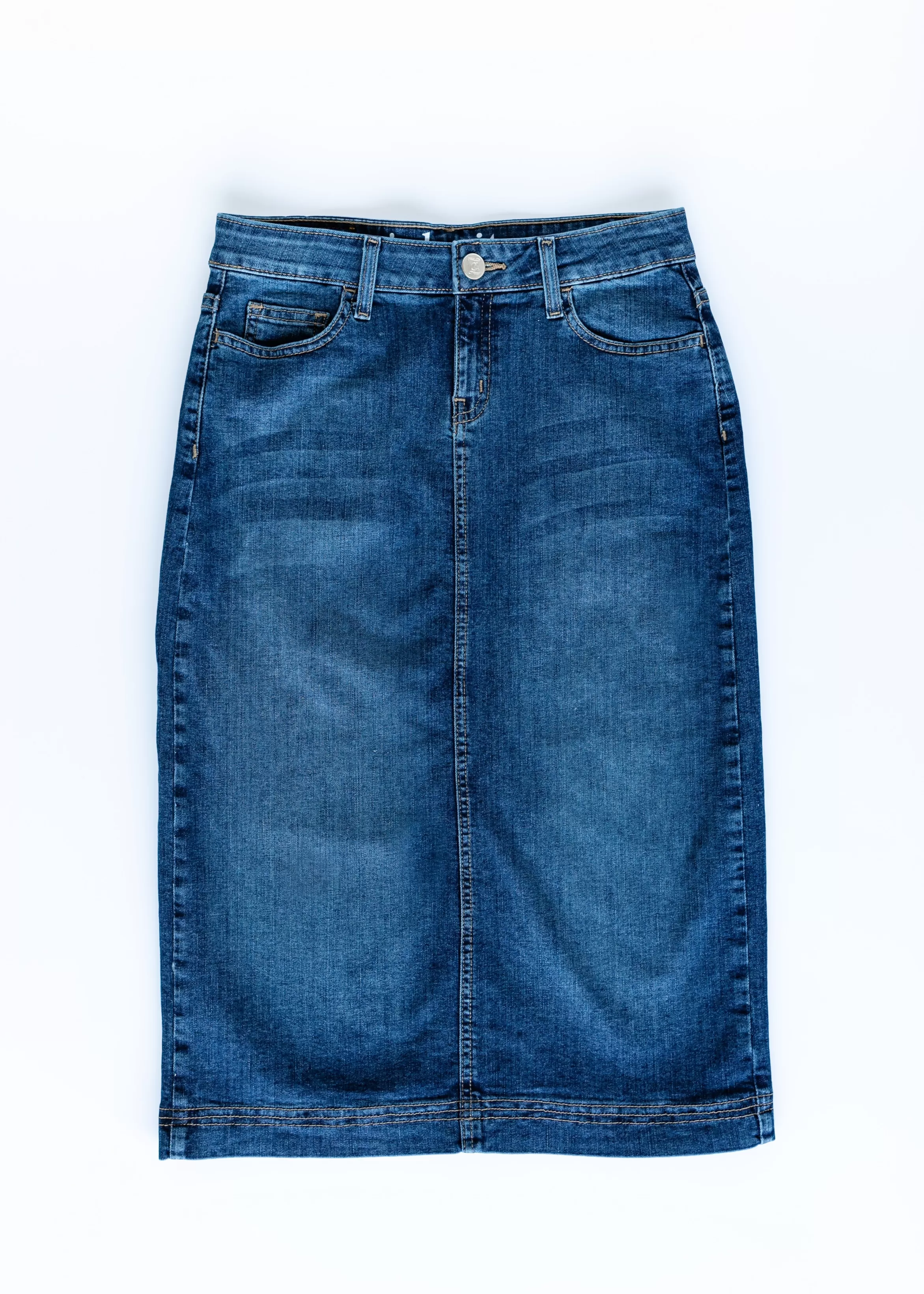 * Bryn Denim Midi Skirt Best