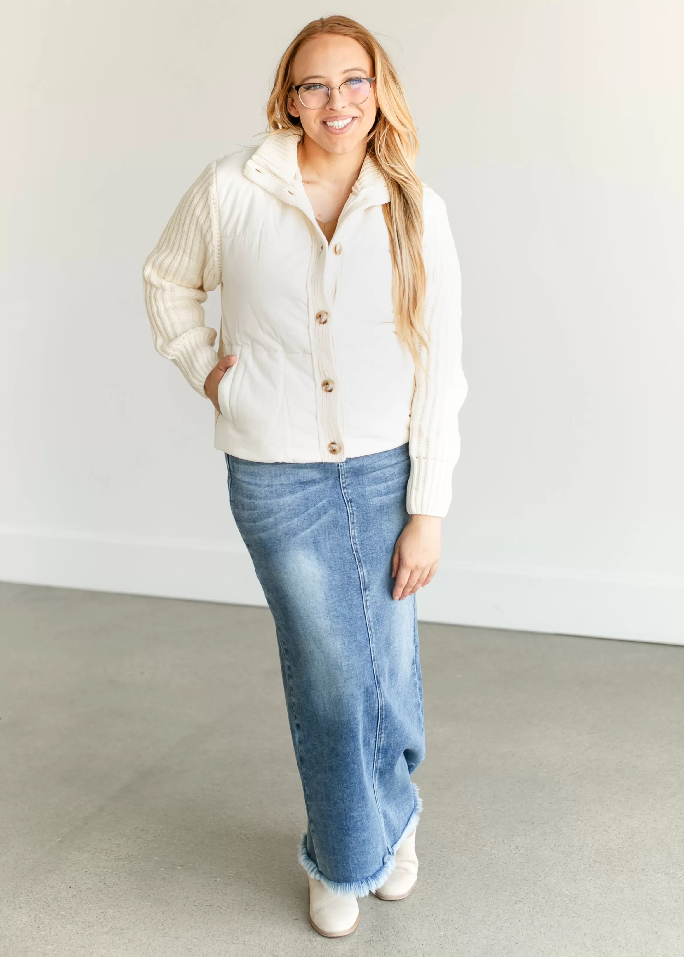 Staccato Button Up Turtleneck Sweater Jacket Best