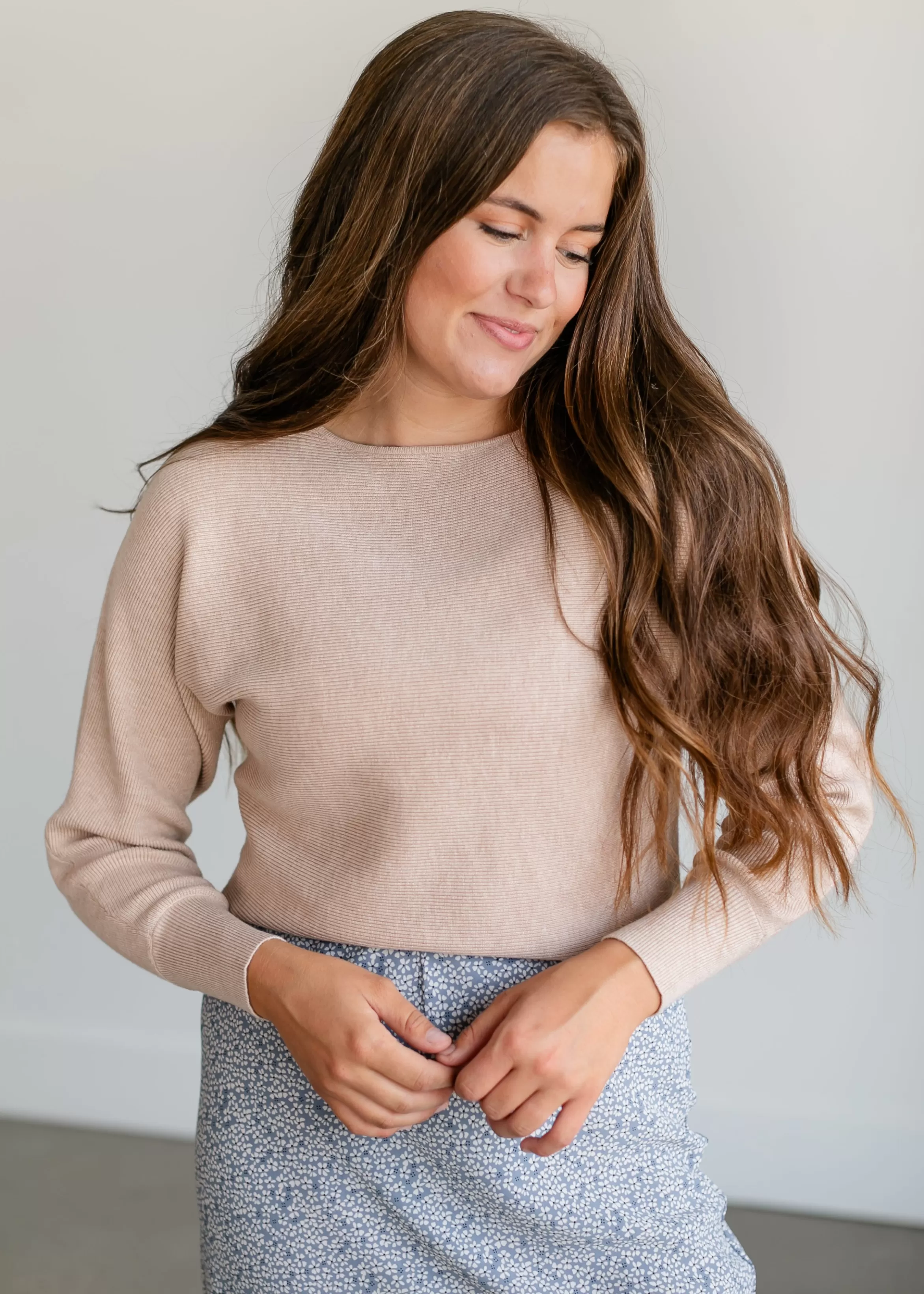 Be Cool Dolman Long Sleeve Boatneck Sweater Sale