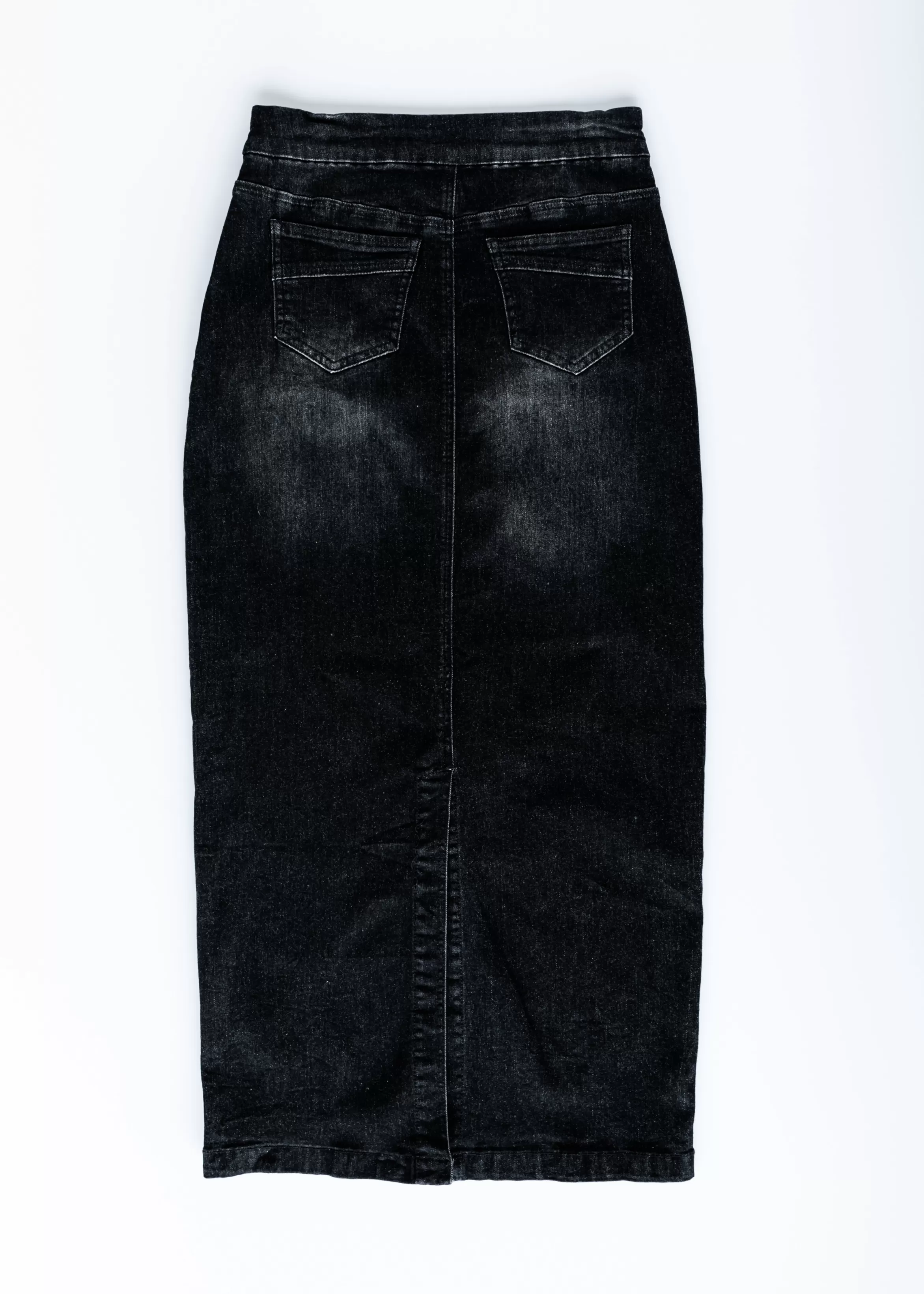 * Donna Black Denim Skirt Discount