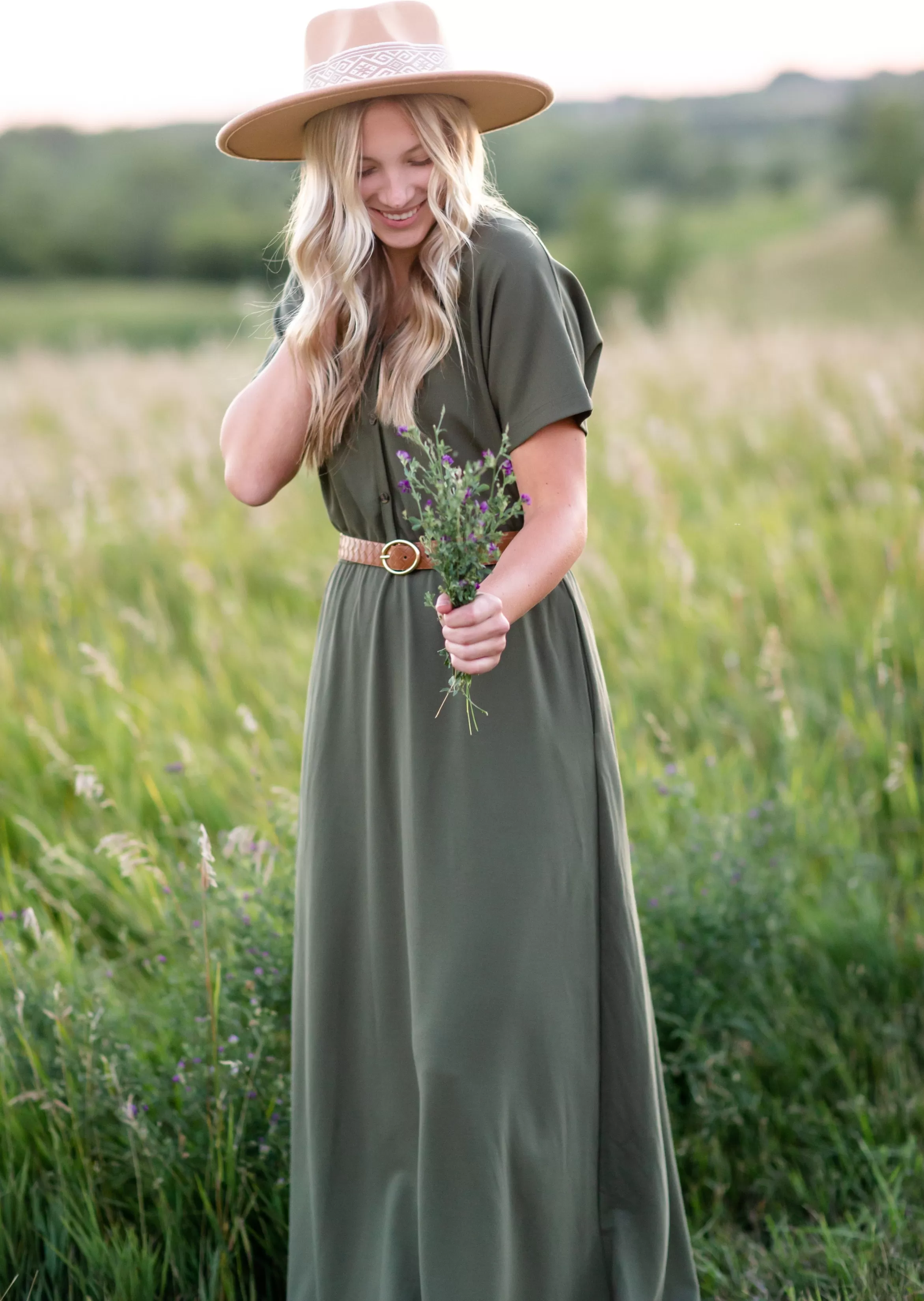 * Ella Cinched Waist Maxi Dress Discount