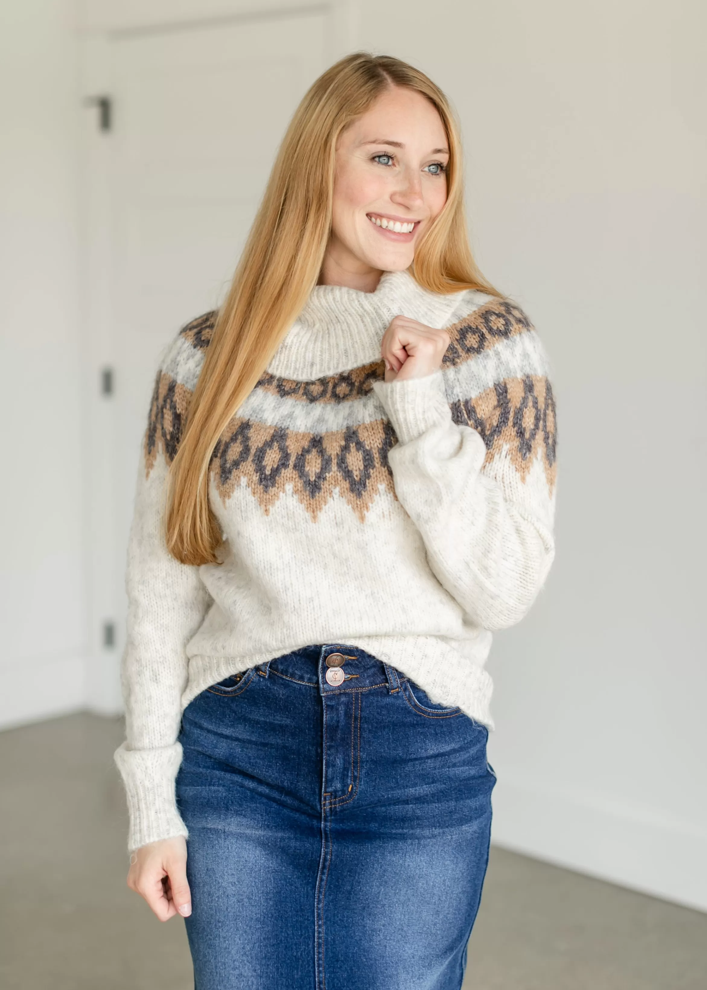 Heartloom Eryk Turtleneck Fair Isle Sweater Outlet