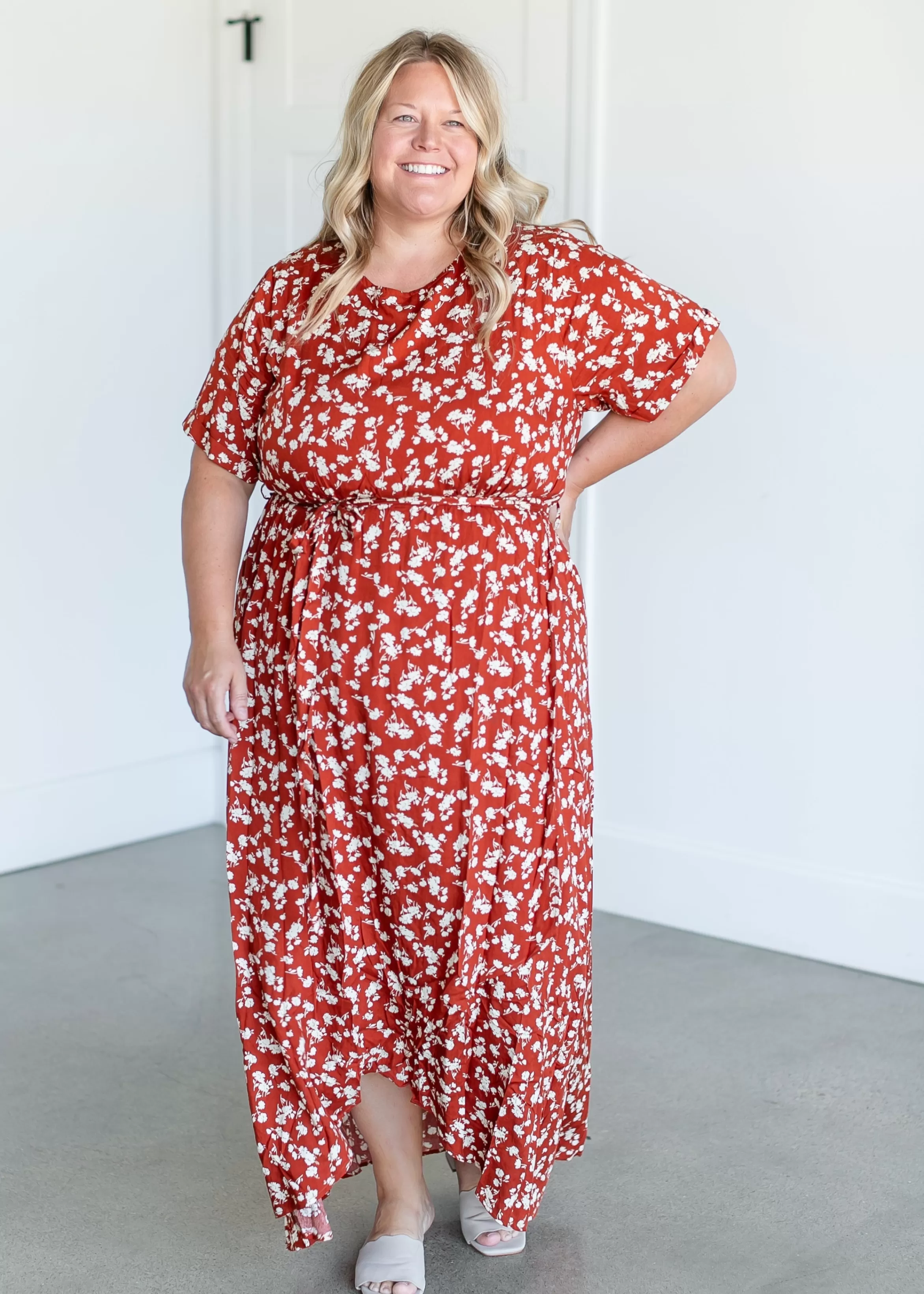 Polagram + BaeVely Floral Belted Maxi Dress Fashion