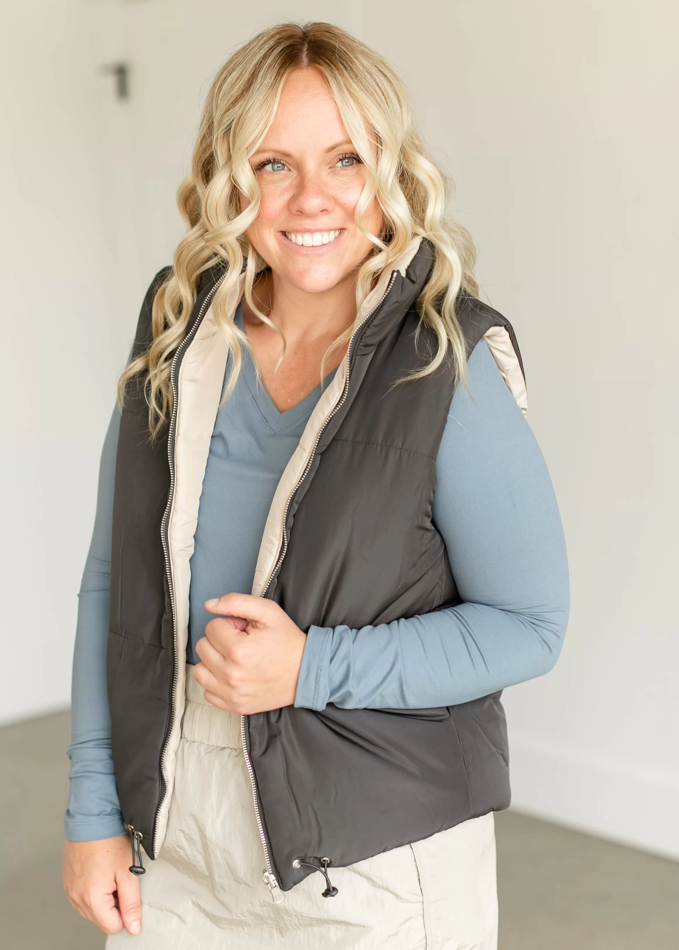 Staccato Full Zip Reversible Puffer Vest Store