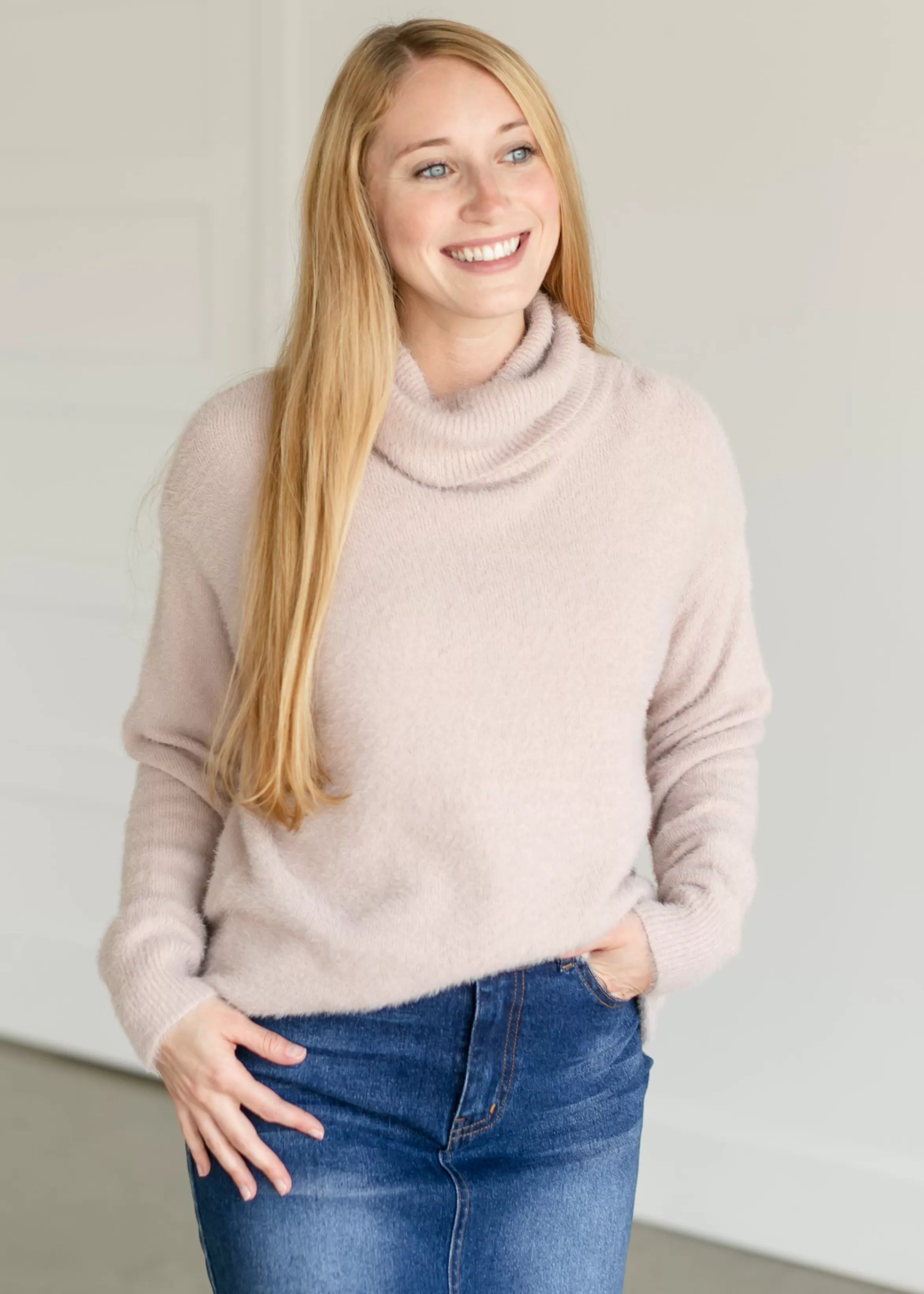 Staccato Fuzzy Turtleneck Pullover Sweater Cheap