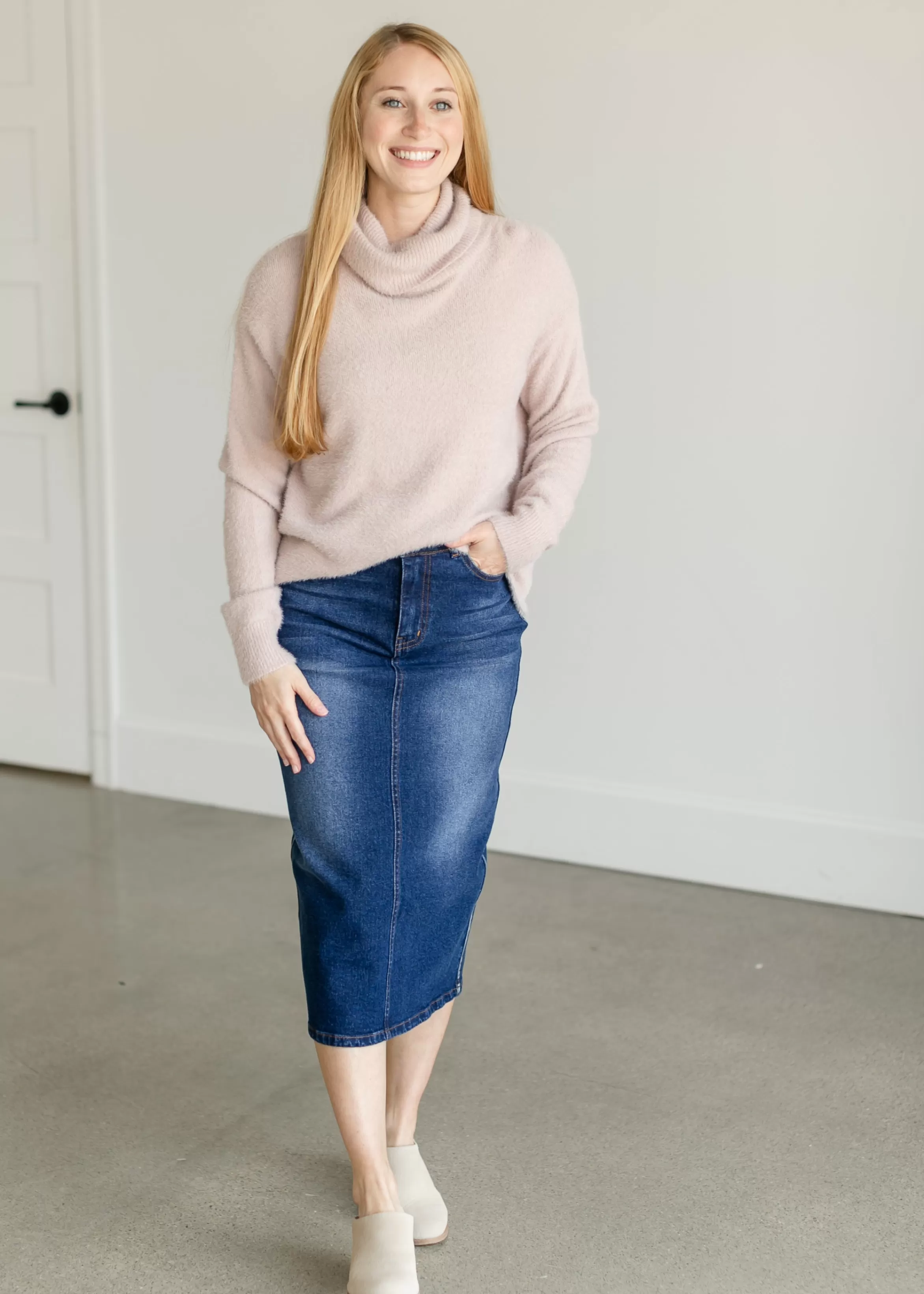 Staccato Fuzzy Turtleneck Pullover Sweater Cheap