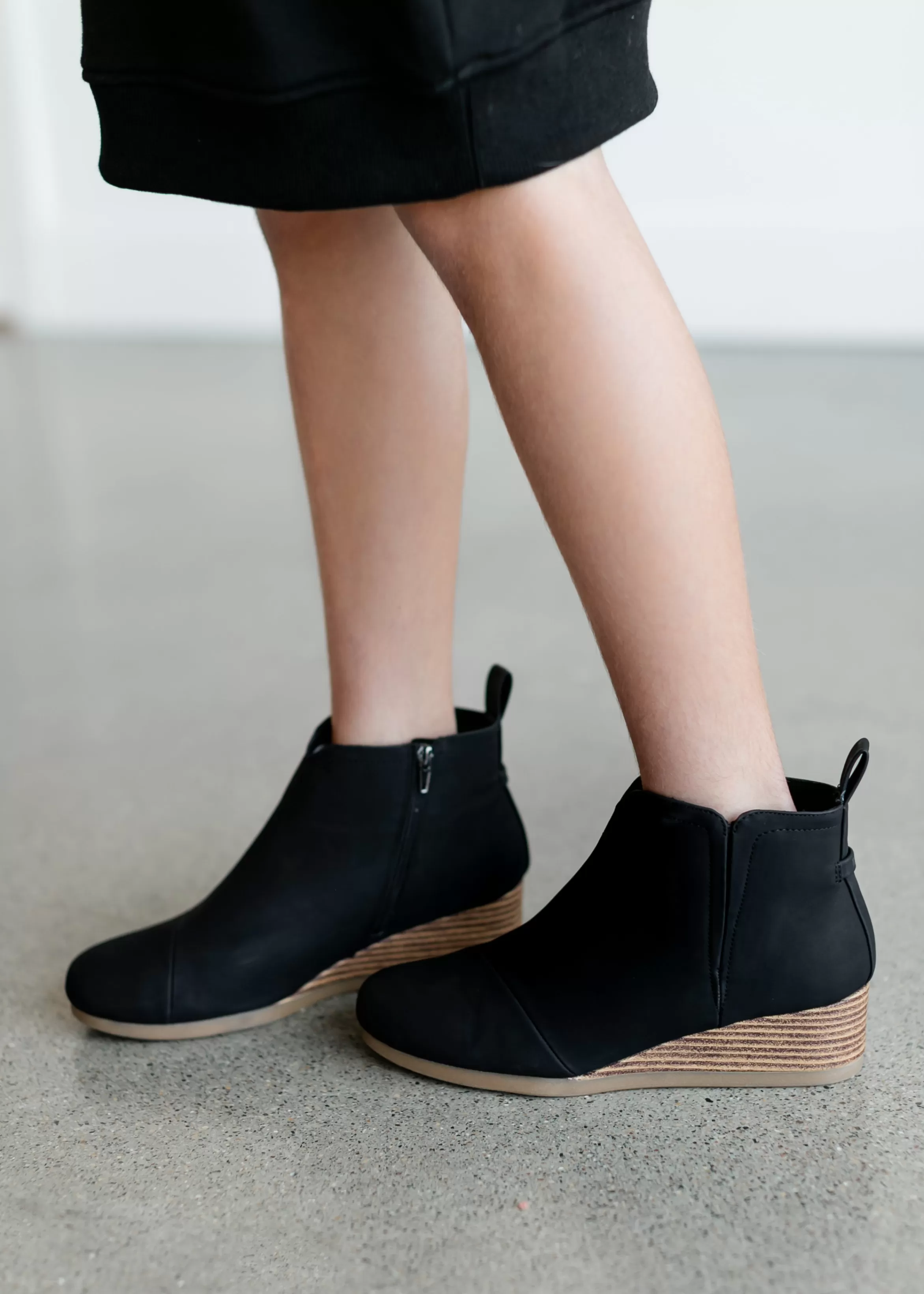 TOMS® Girl's Clare Suede Wedge Bootie Cheap