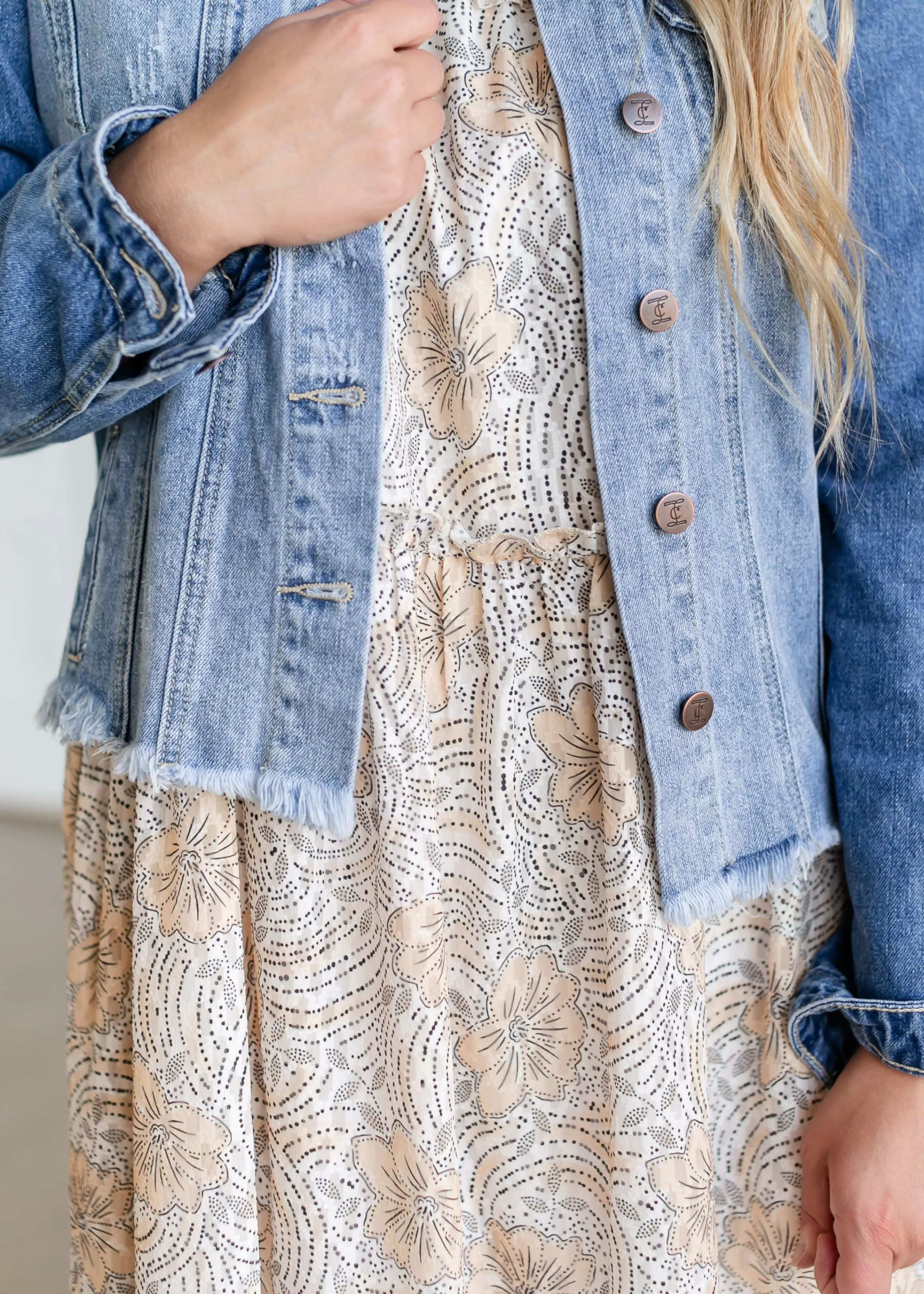 Sadie & Sage Golden Floral Tiered Maxi Dress Clearance