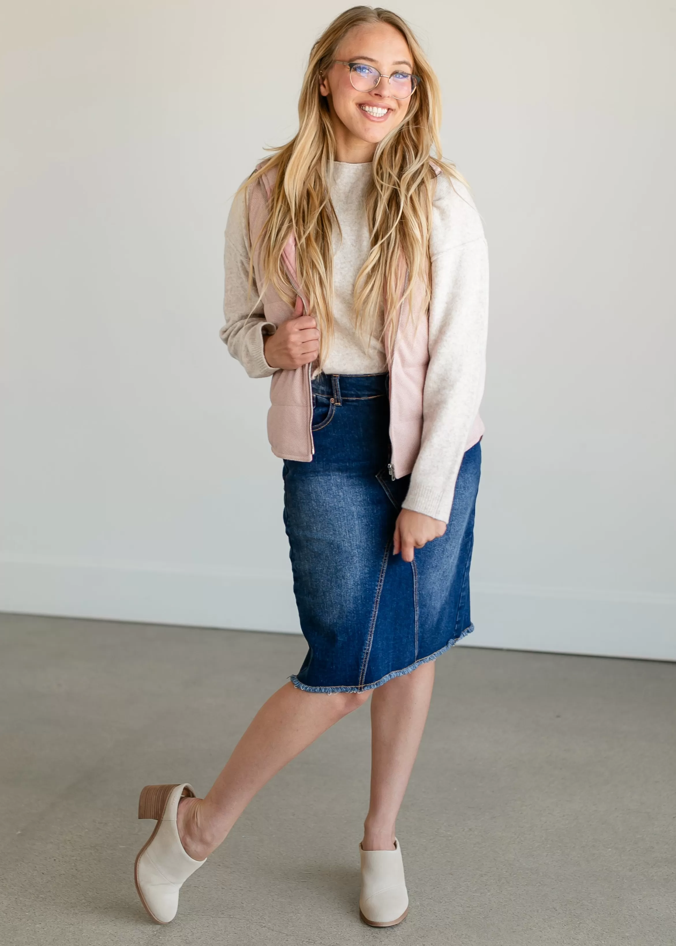 Staccato Herringbone Zip-Up Vest Sale