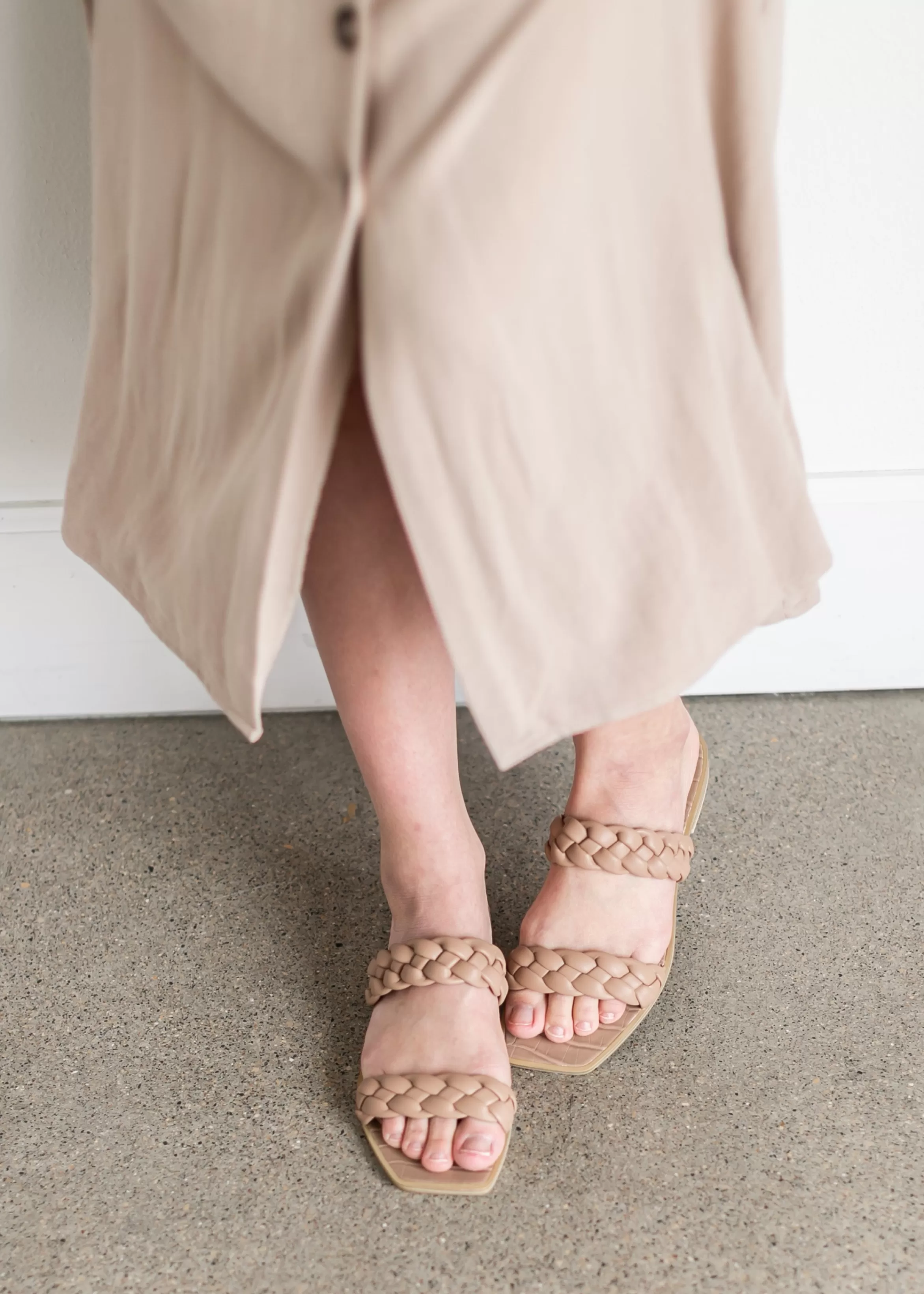 Dolce Vita Indy Cafe Brown Braided Sandals Cheap