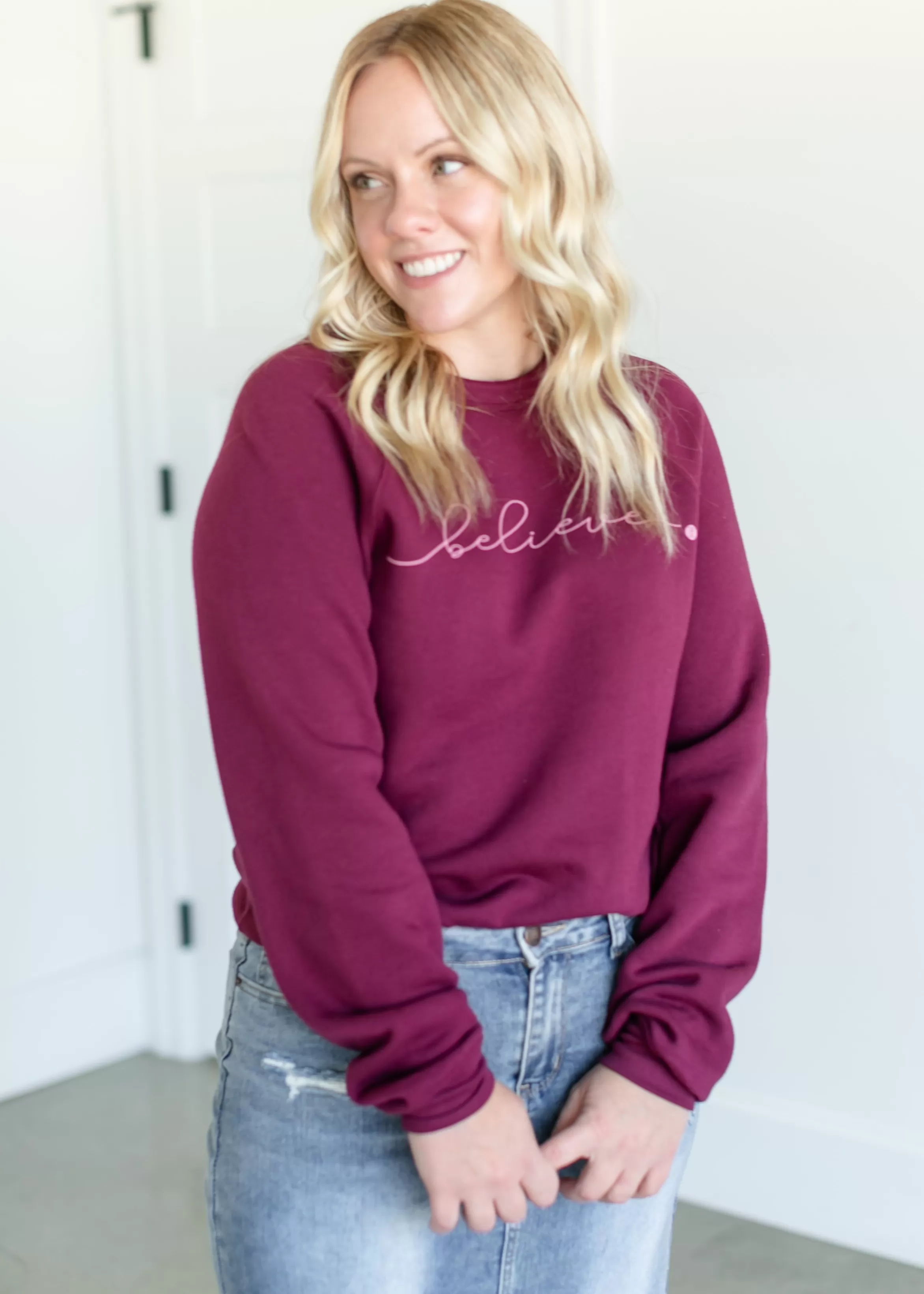 * Inherit Believe Graphic Crewneck Sweatshirt Sale