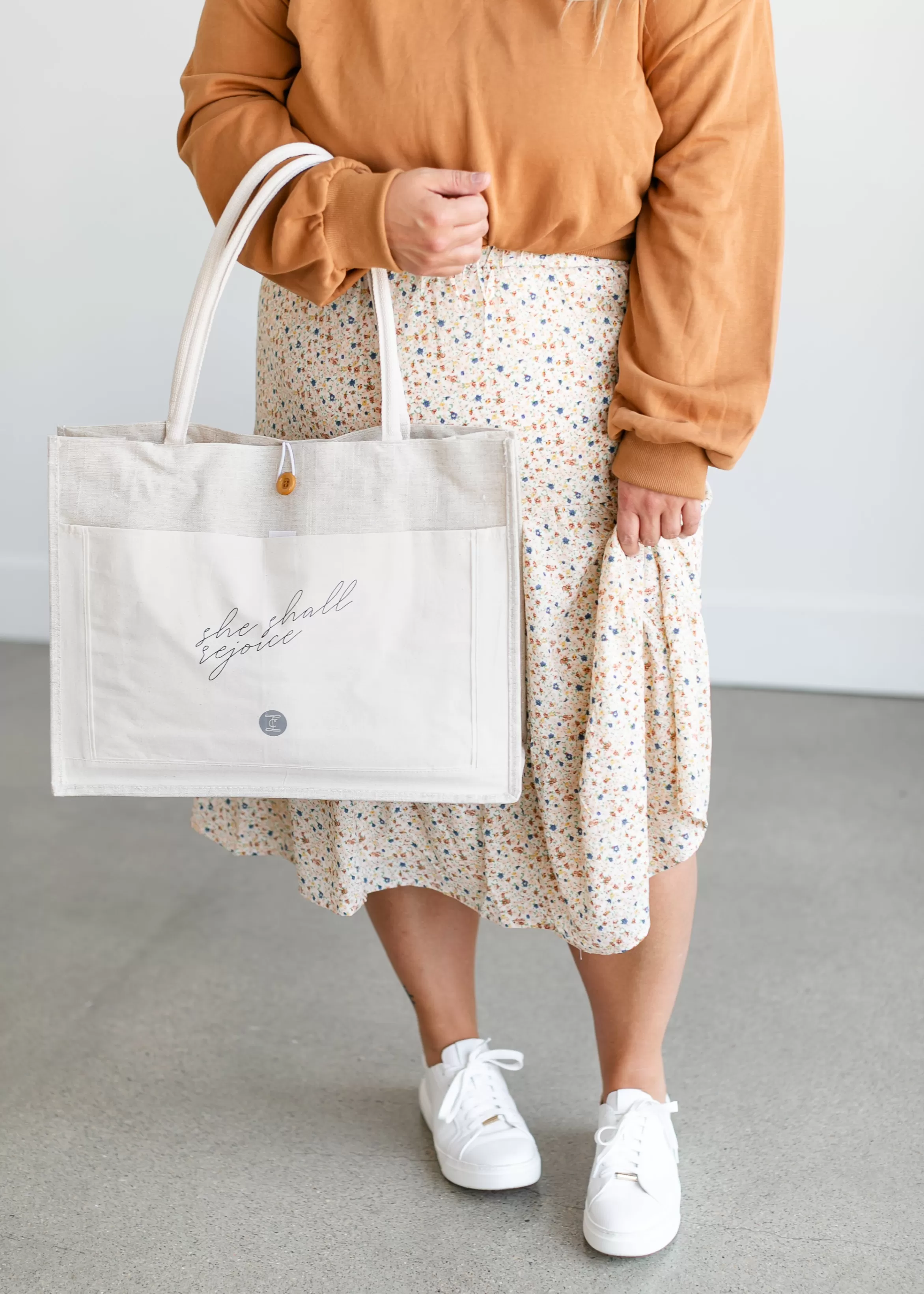 * Inherit Rejoice Linen Tote Outlet