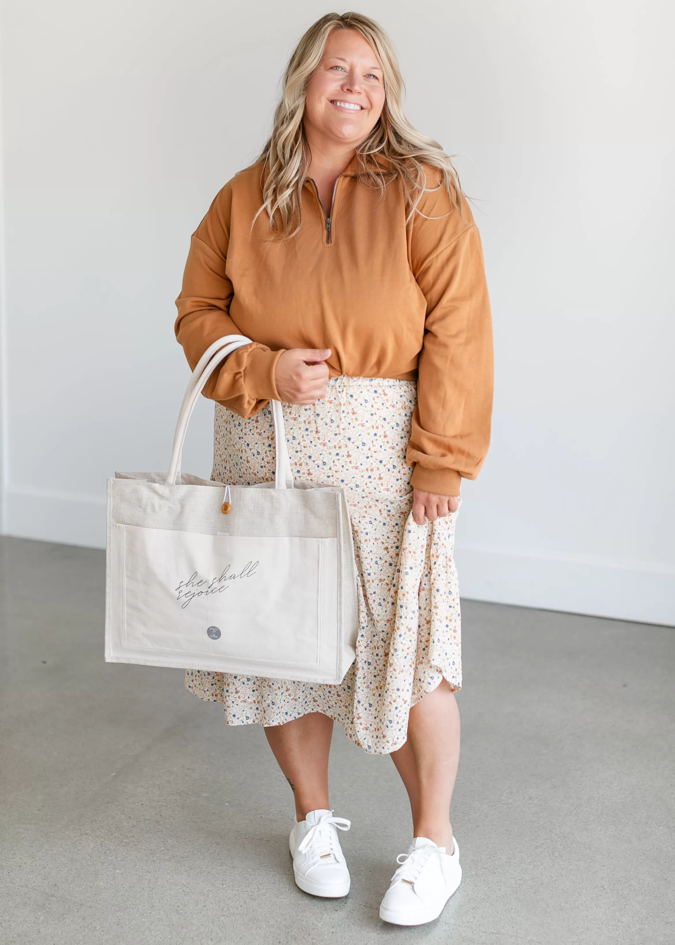 * Inherit Rejoice Linen Tote Outlet