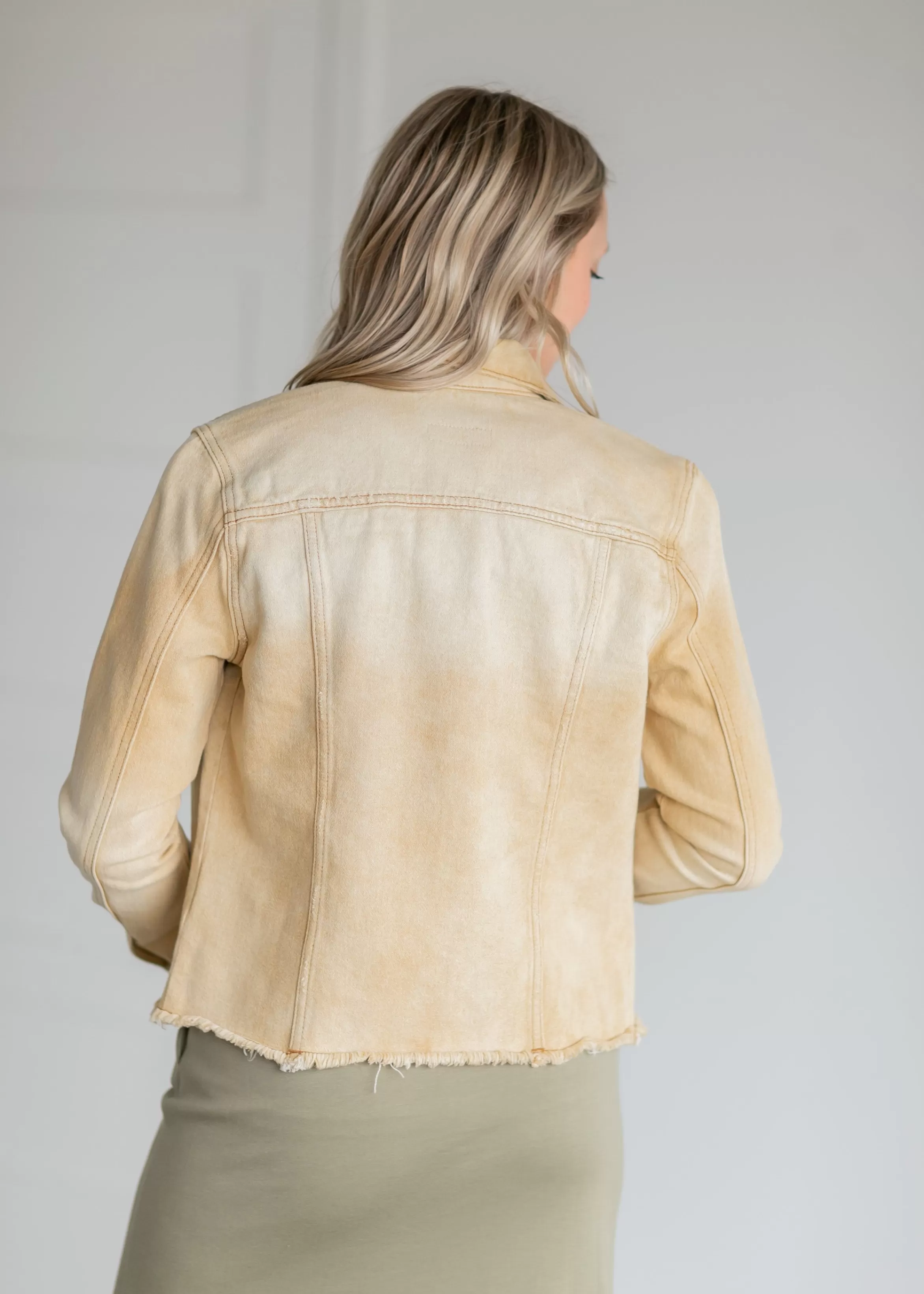 Swat Fame Julia Khaki Denim Jacket Cheap