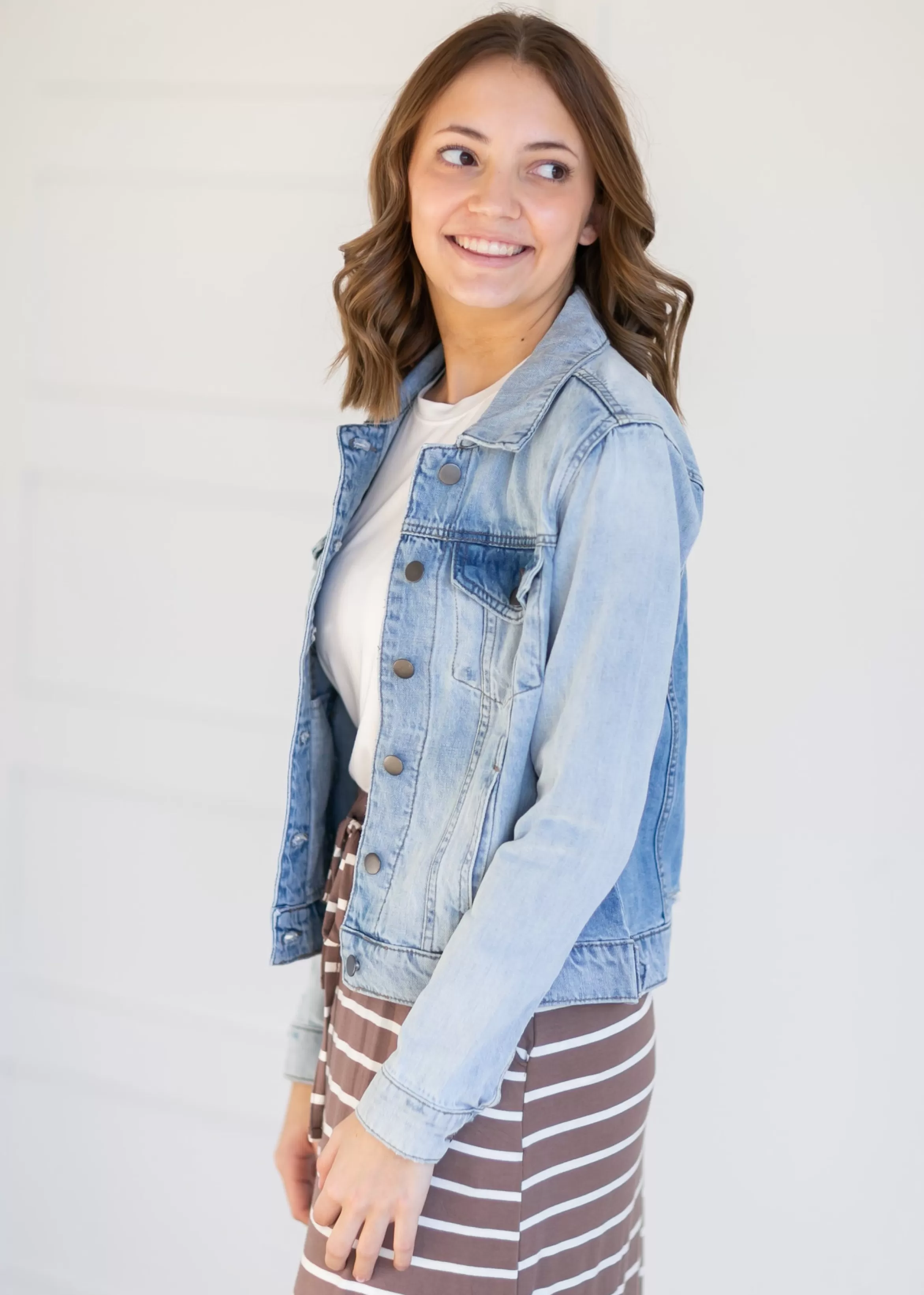 Swat Fame Julia Light Wash Jean Jacket Clearance