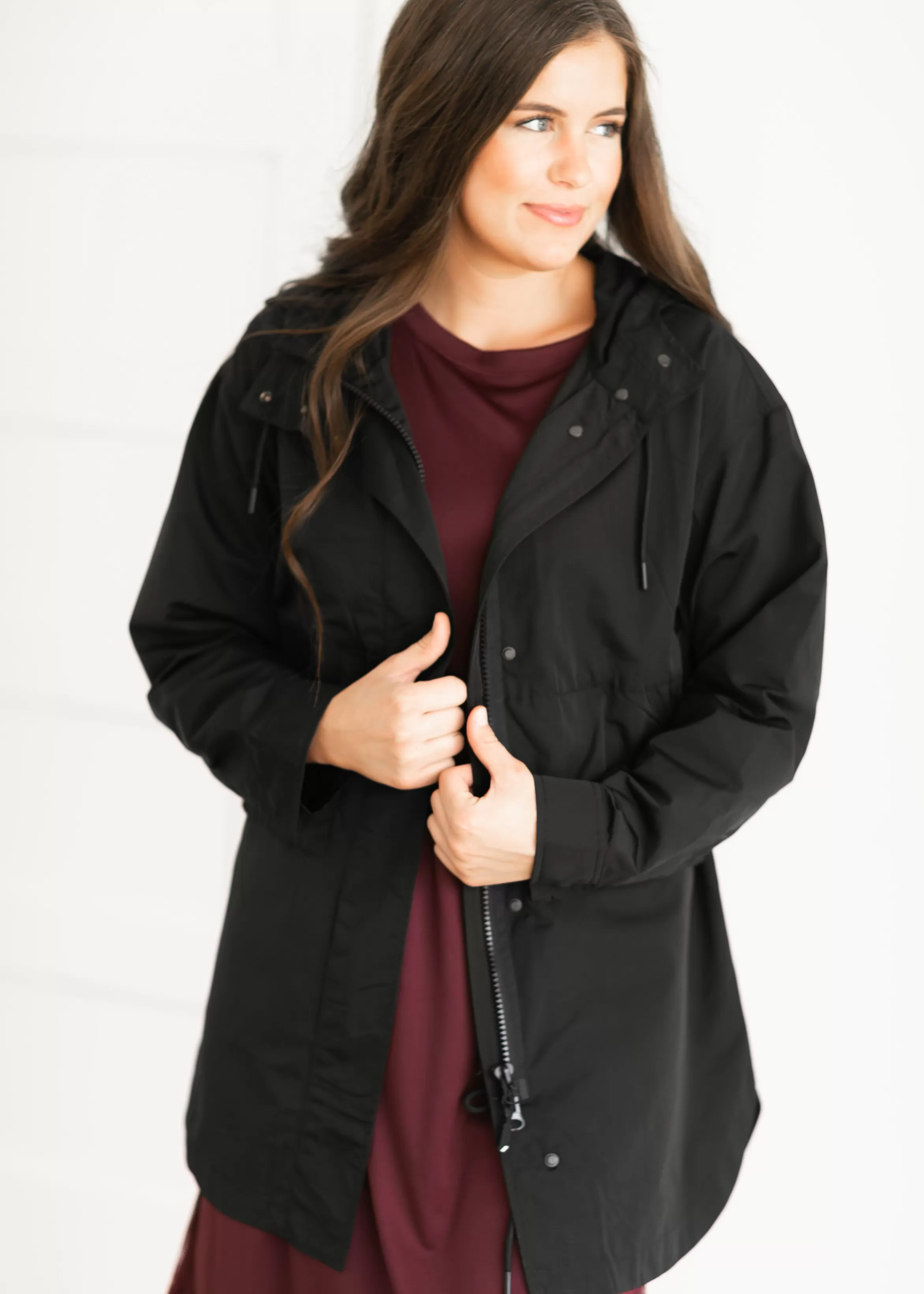 Thread & Supply Kameron Long Relaxed Fit Zip Up Jacket New