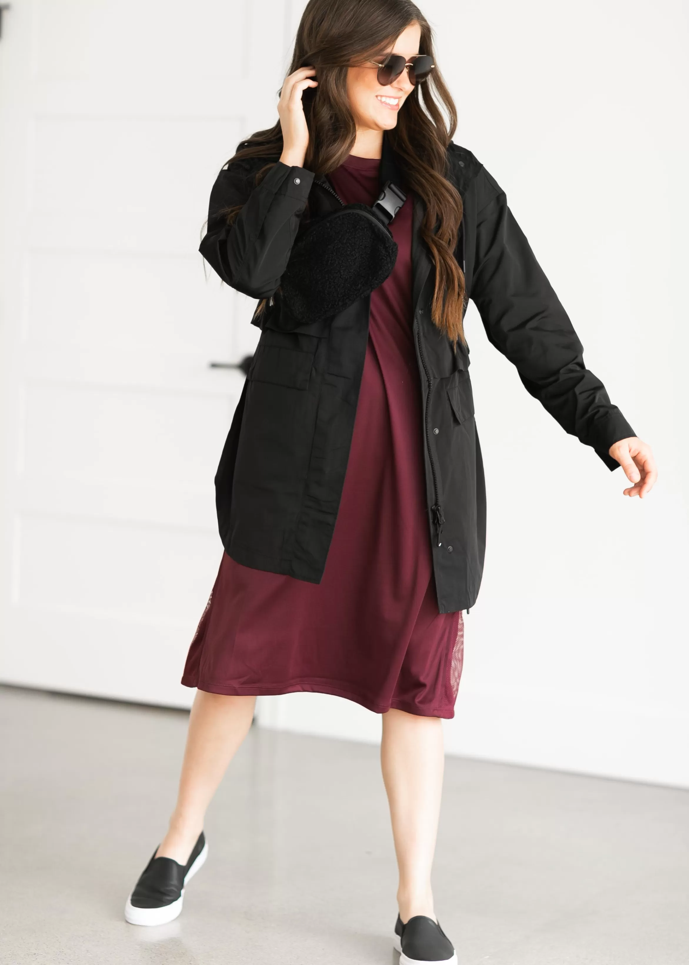 Thread & Supply Kameron Long Relaxed Fit Zip Up Jacket New