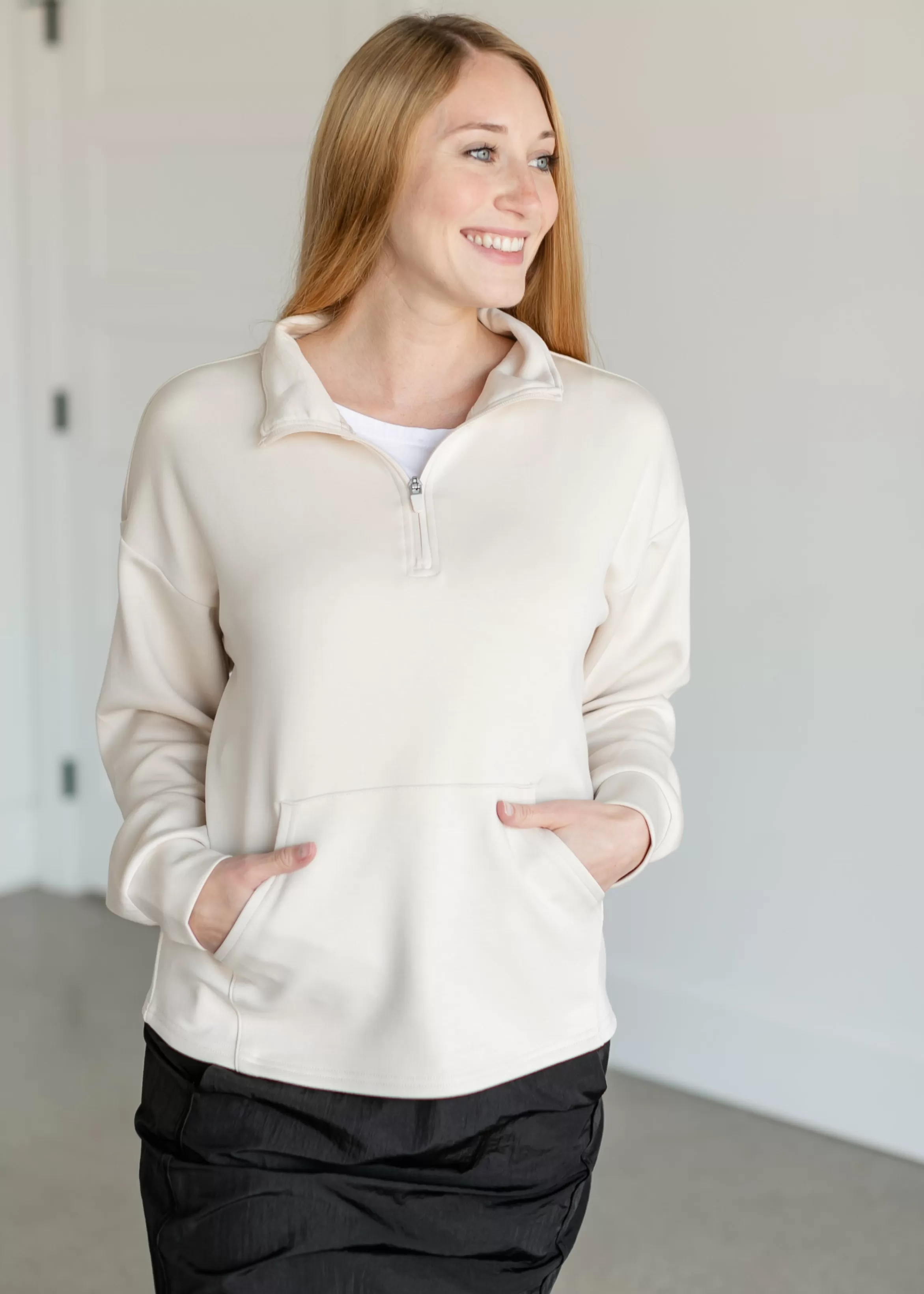 Thread & Supply Keely Half Zip Long Sleeve Top Fashion