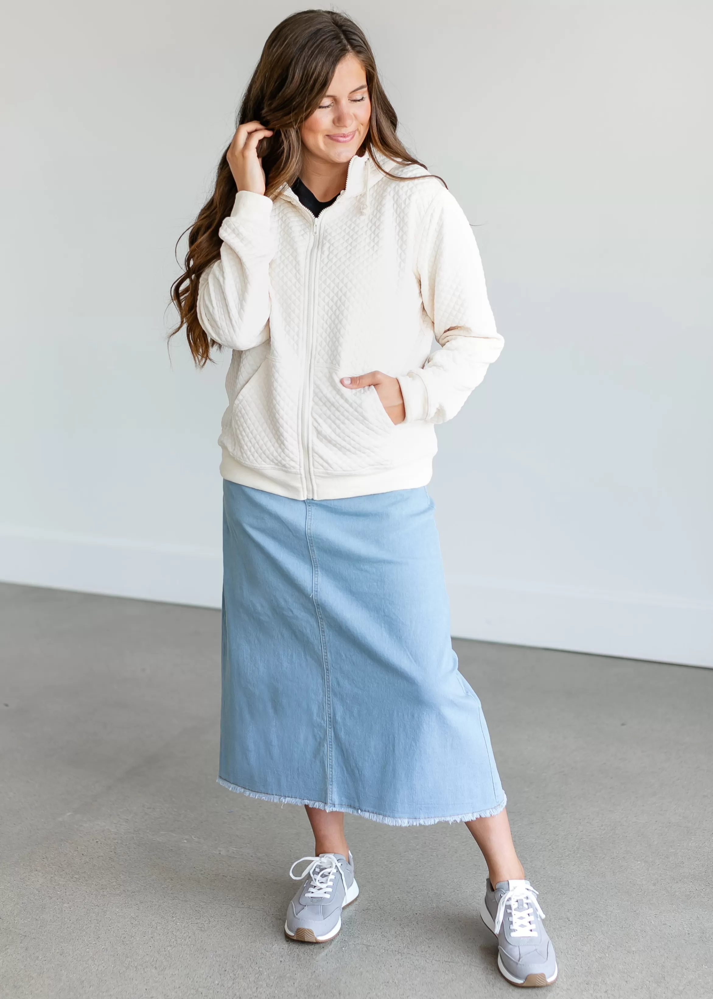 Staccato Lightweight Quilted Zip-Up Hoodie Sale