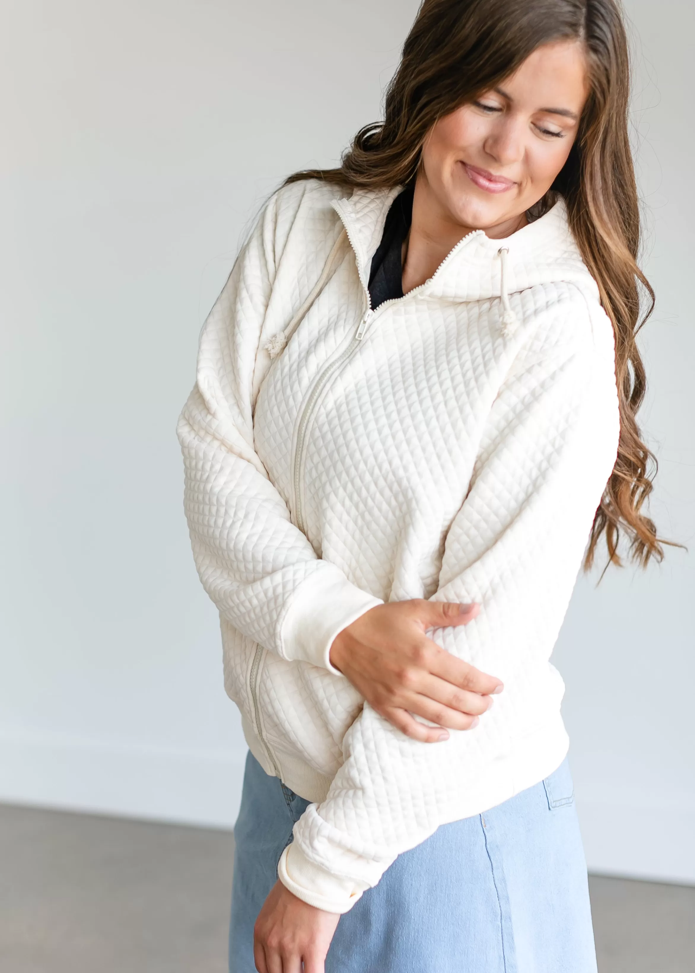 Staccato Lightweight Quilted Zip-Up Hoodie Sale