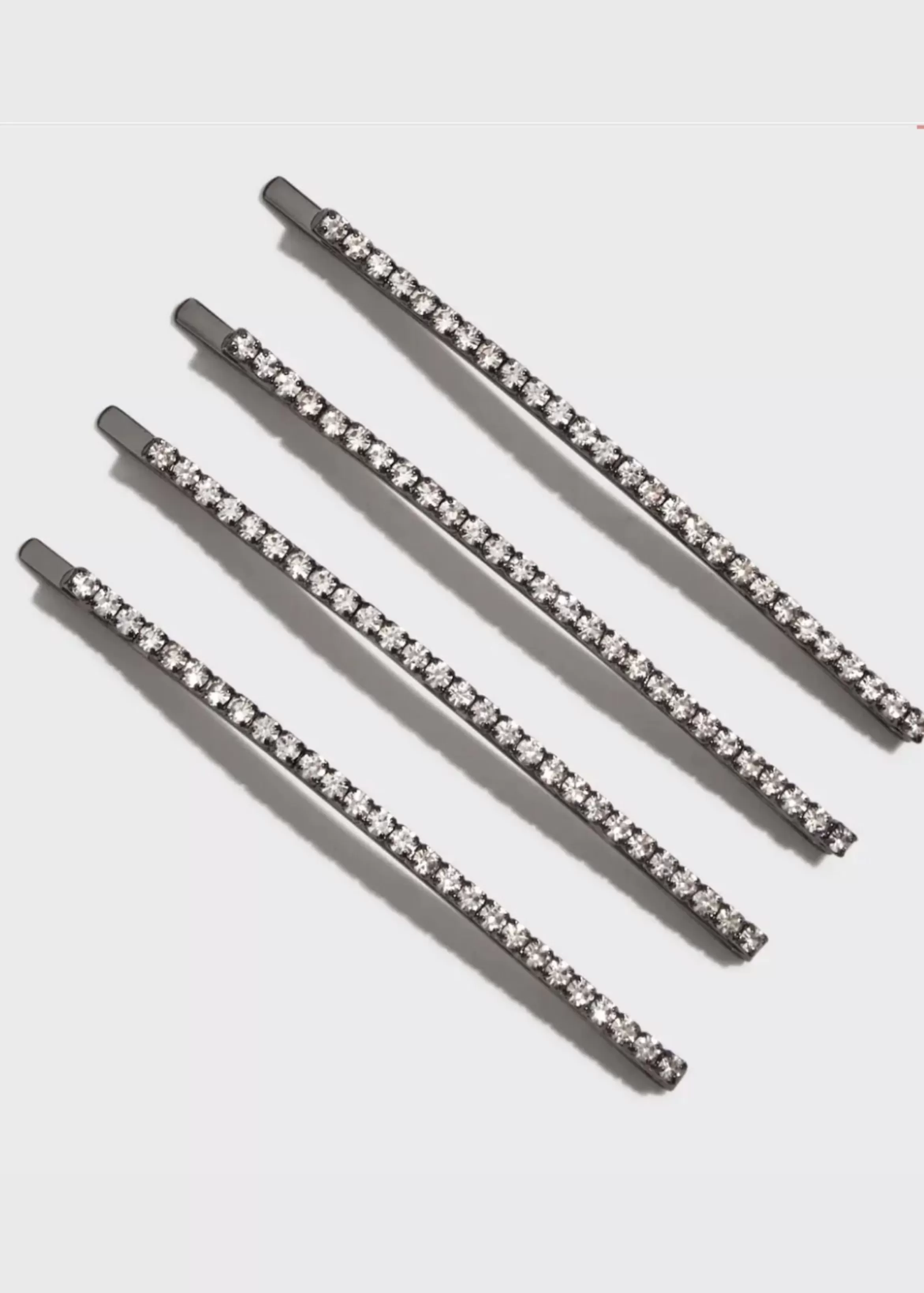 Kitsch Long Rhinestone Bobby Pins 4 Pcs Set Fashion