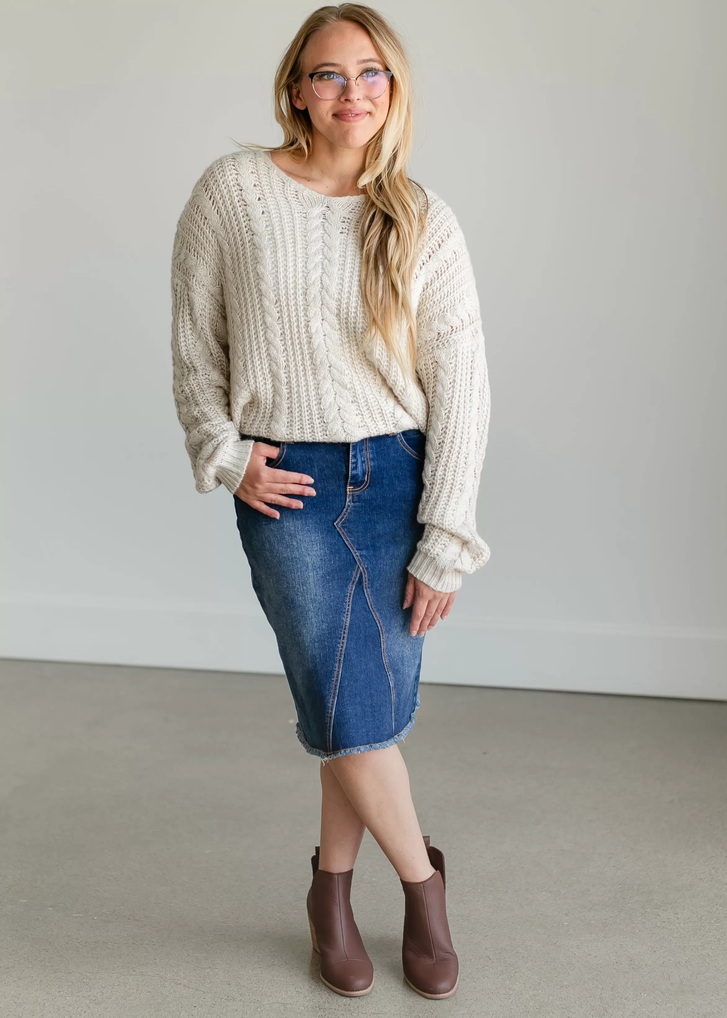 Polagram + BaeVely Loose Knit V-Neck Sweater Cheap
