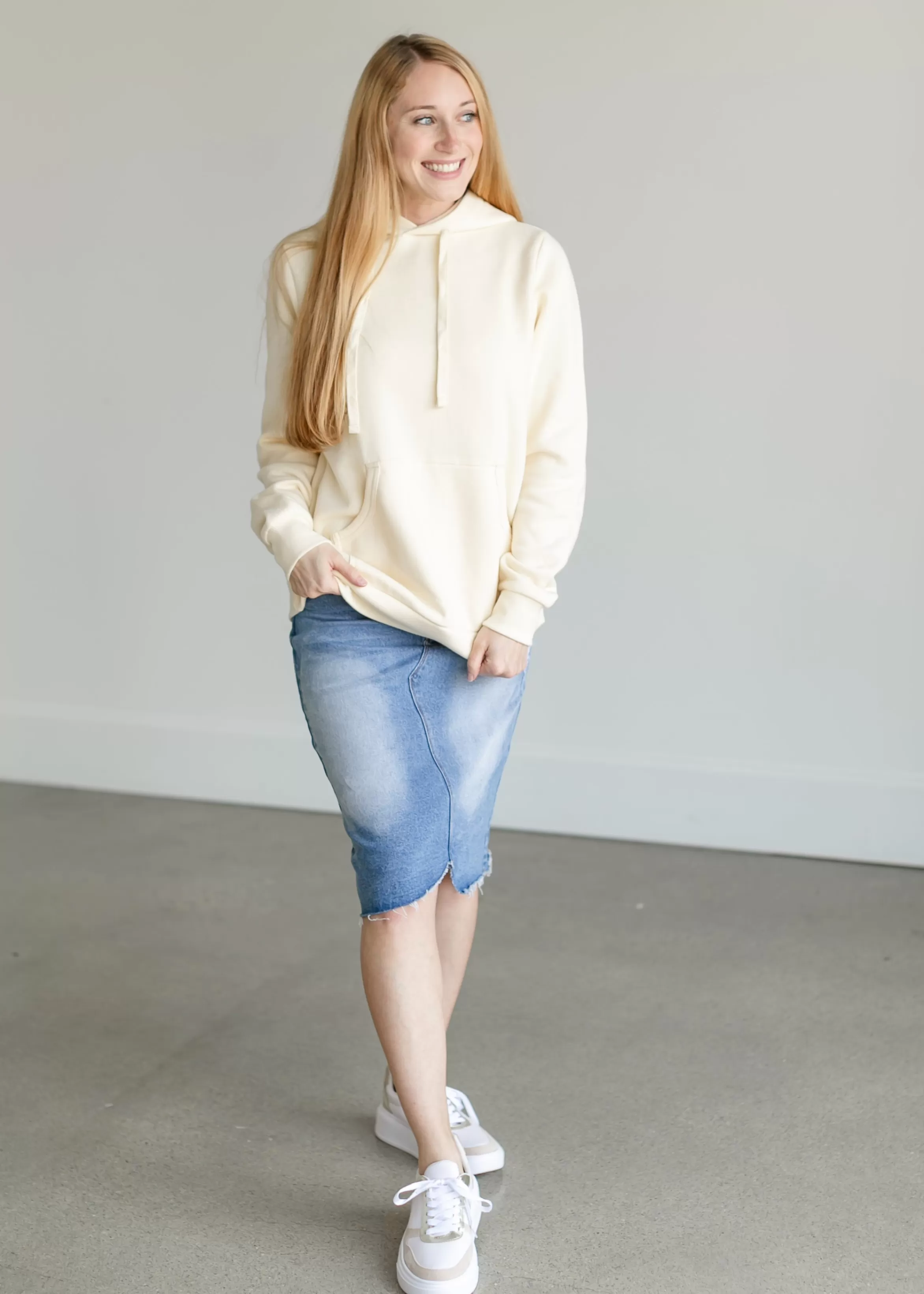 Thread & Supply Lucy Long Sleeve Hoodie Sweatshirt Clearance