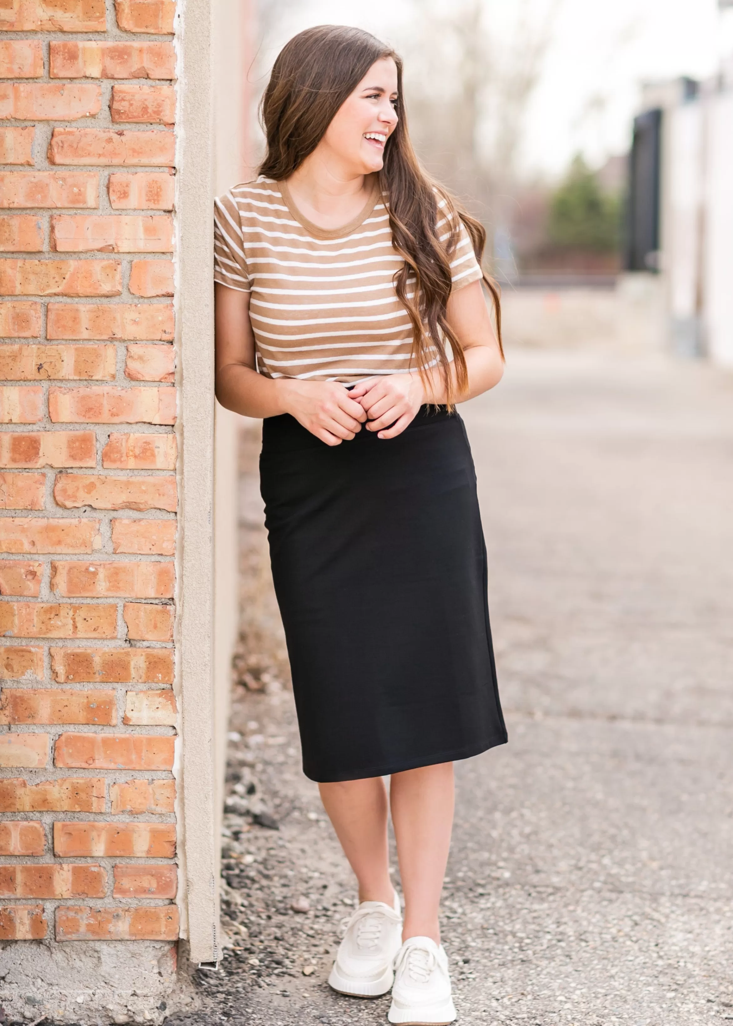 * Modest Women's Quinn Midi Skirt | Inherit Clothing Company Cheap