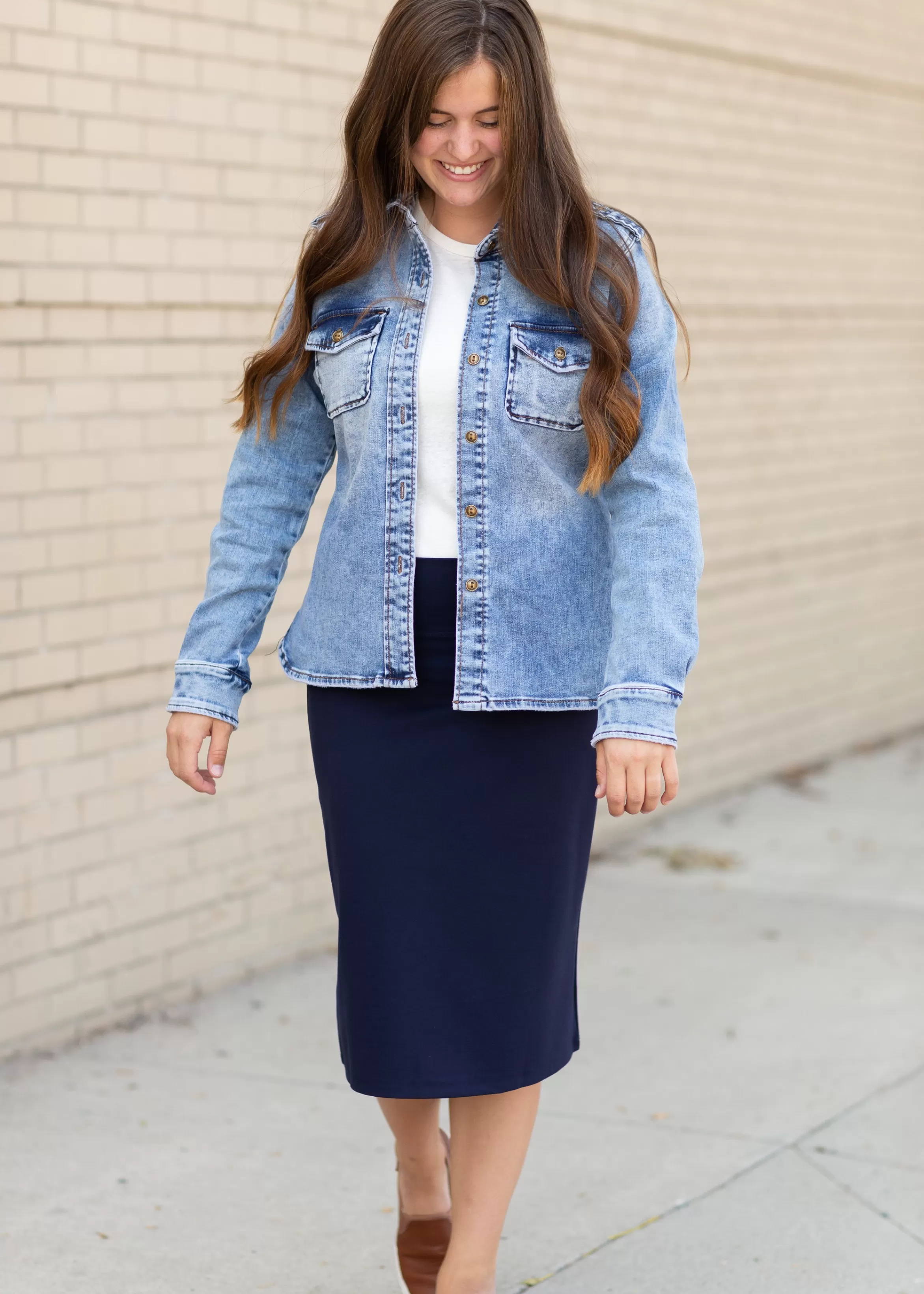 * Modest Women's Quinn Midi Skirt | Inherit Clothing Company Cheap