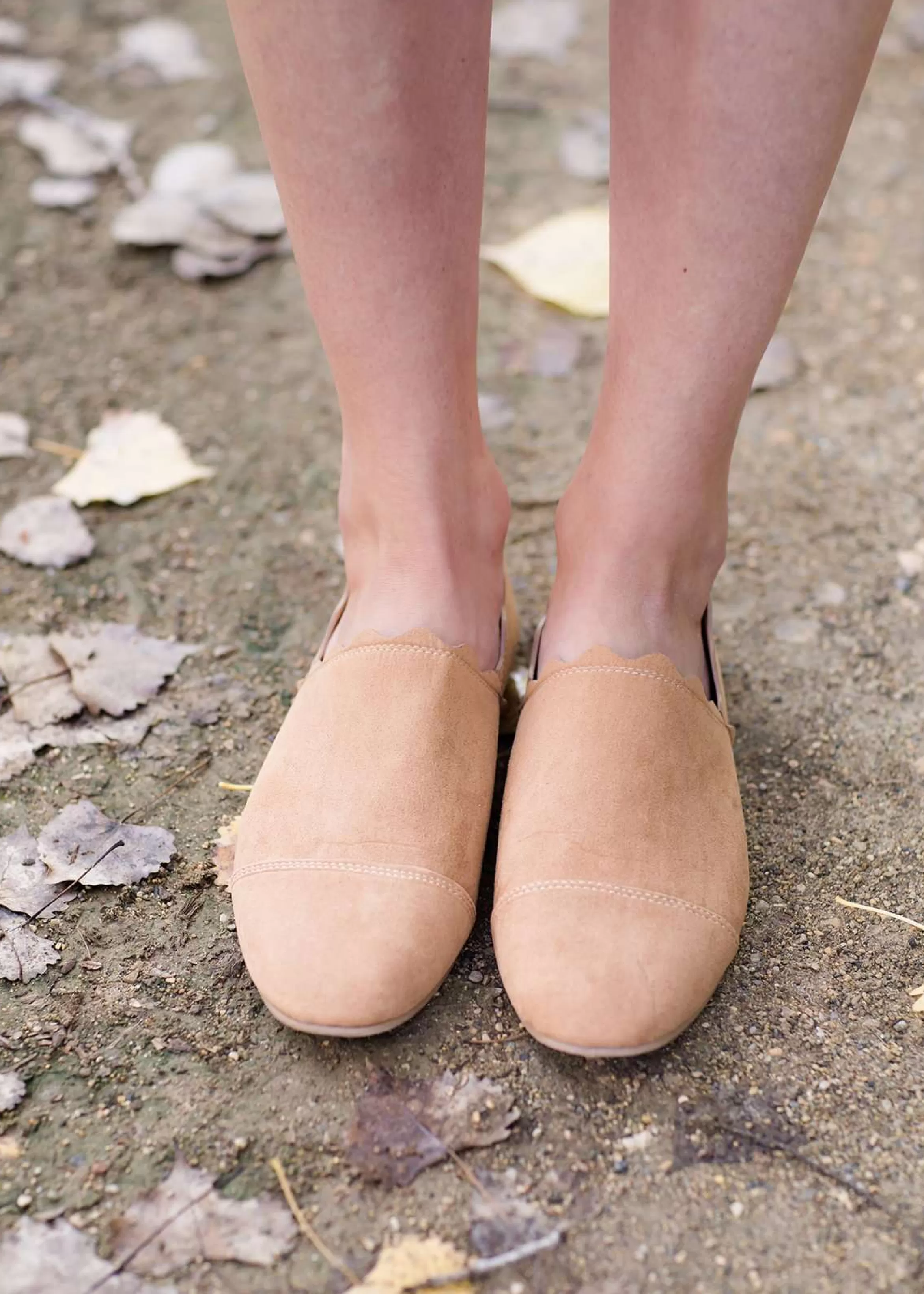 Qupid Modest Women's Ribbon Detail Suede Flat | Inherit Clothing Company Flash Sale