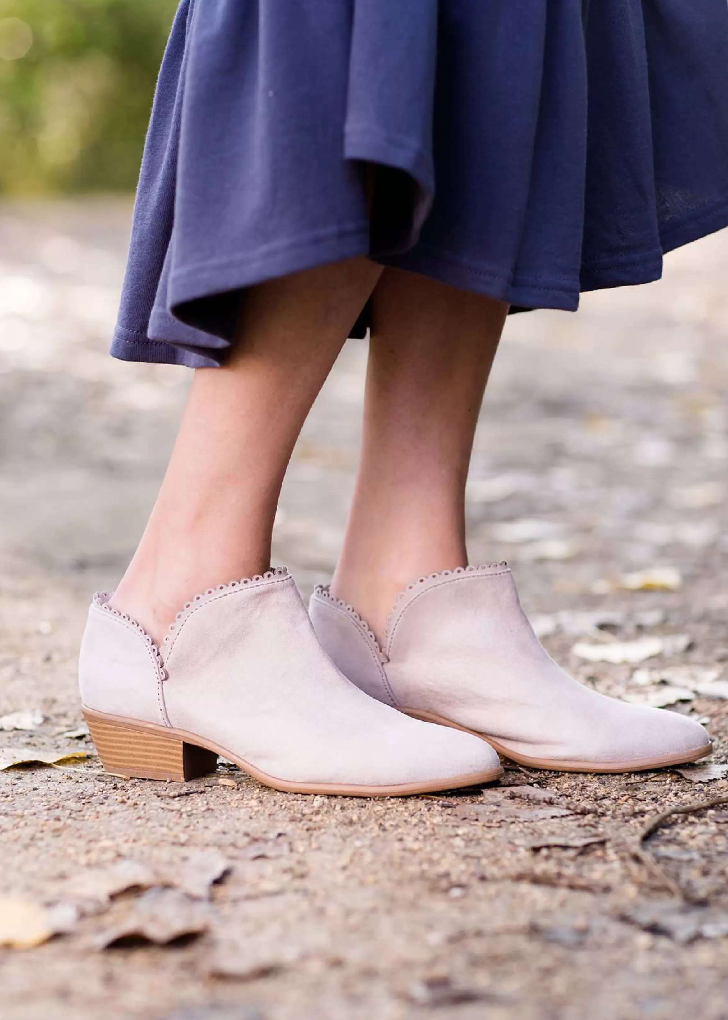 Qupid Modest Women's Suede Ankle Boot | Inherit Clothing Company New
