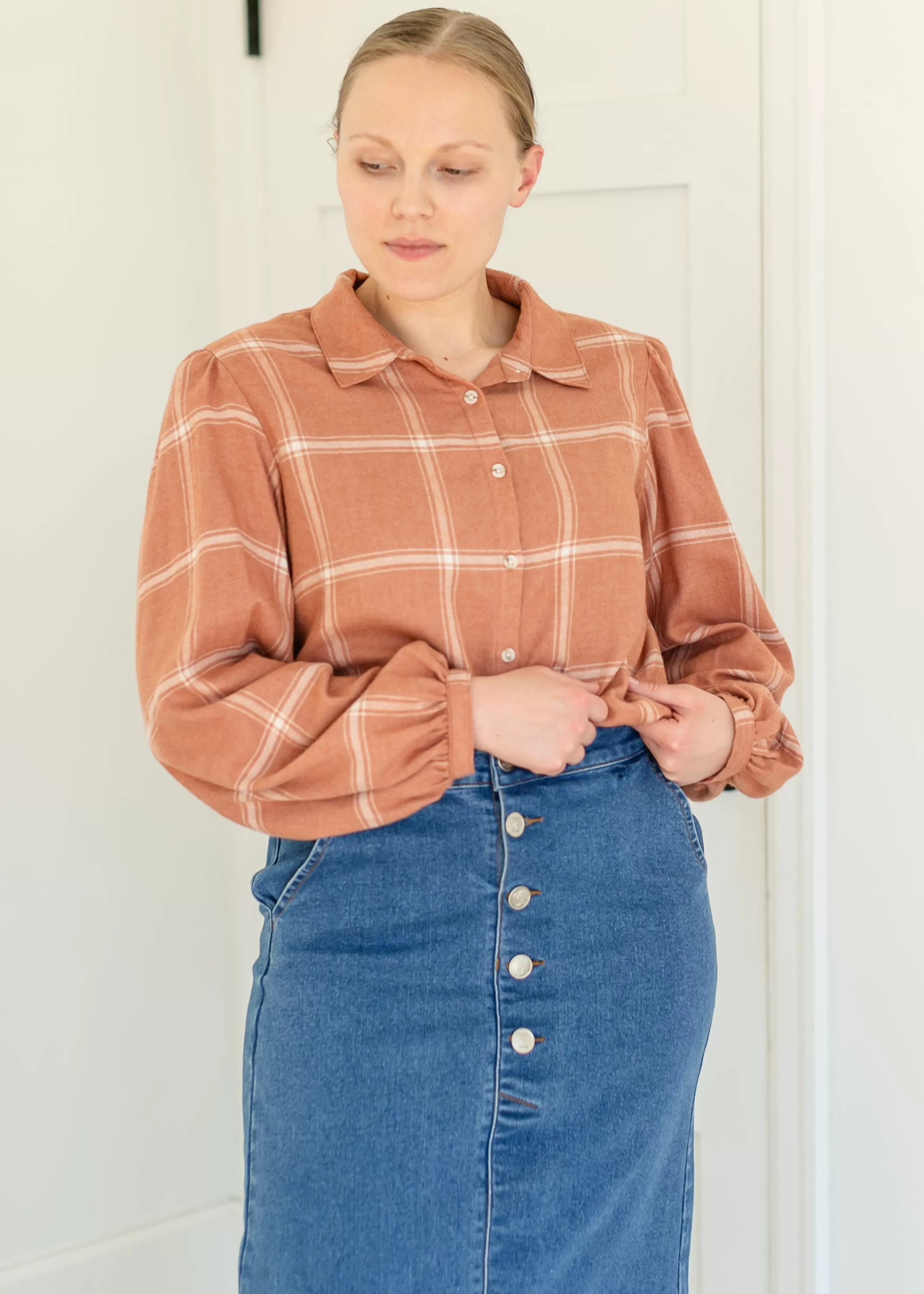 Z Supply Overland Plaid Button Up Top Flash Sale