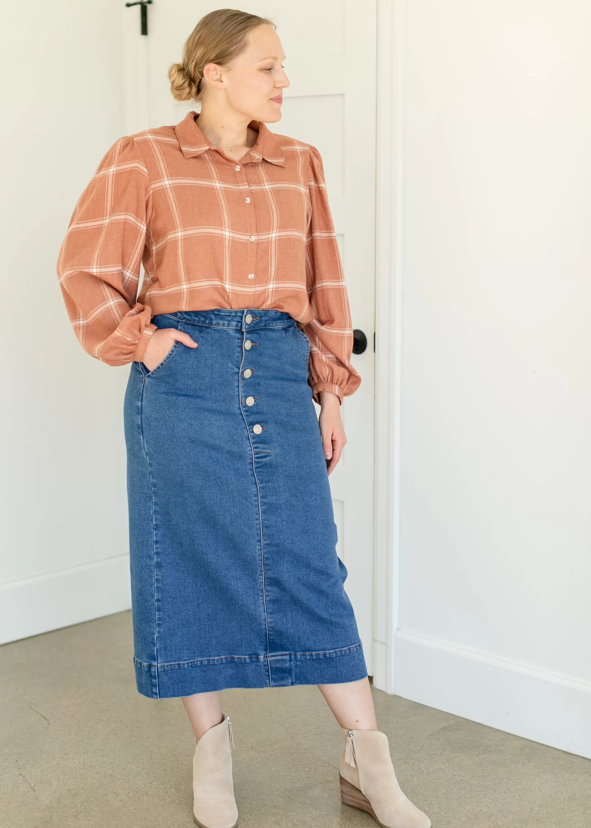 Z Supply Overland Plaid Button Up Top Flash Sale