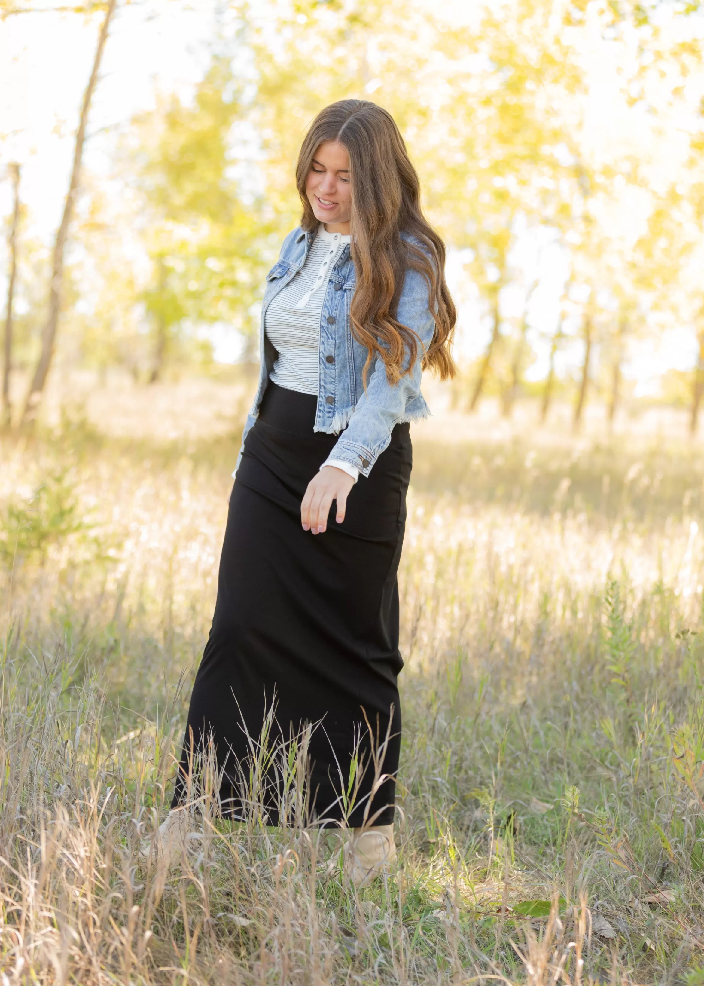 * Quinn Black Maxi Skirt Hot