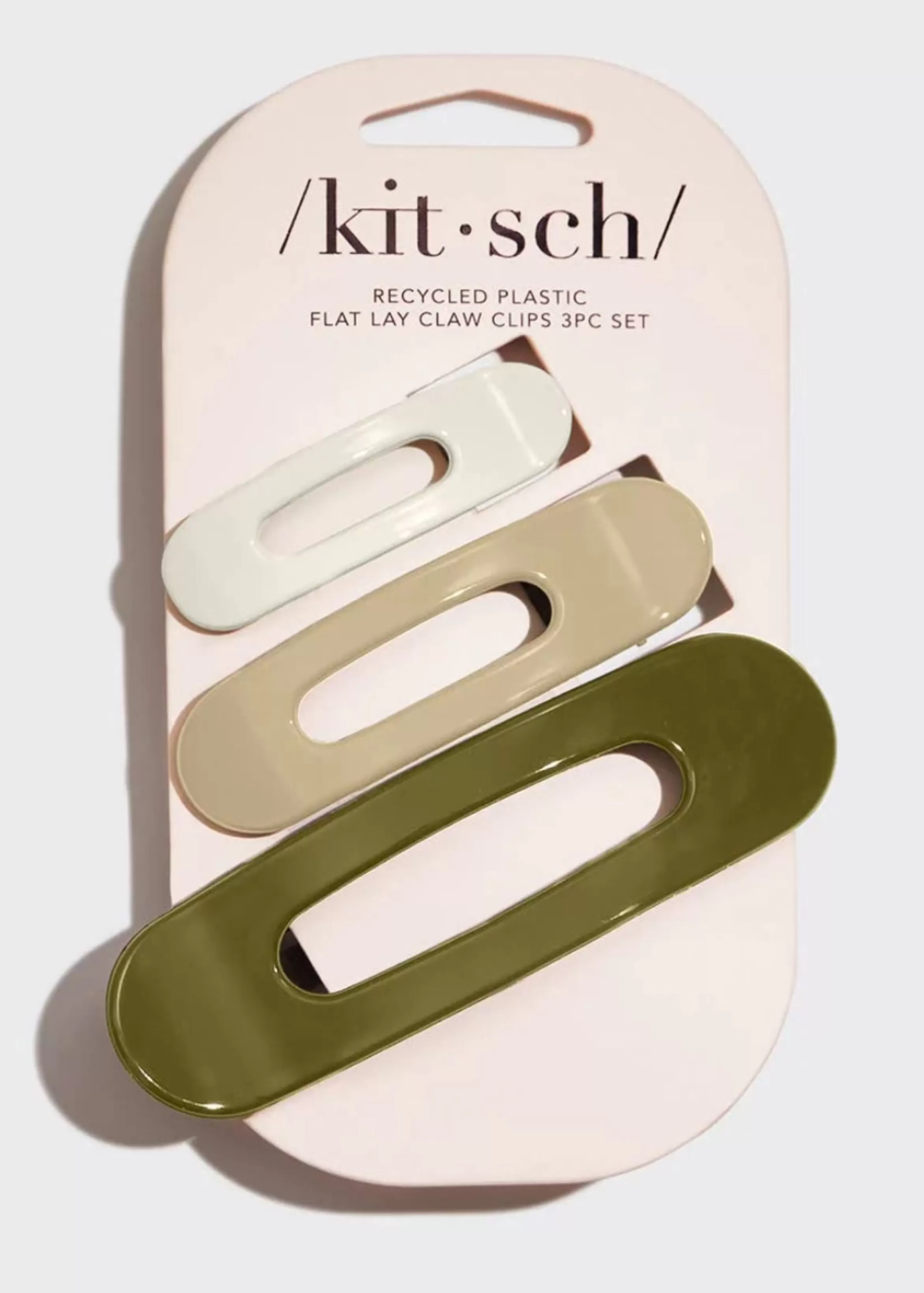 Kitsch Recycled Plastic Flat Lay Claw Clips-Ultra Gloss Eucalyptus Cheap