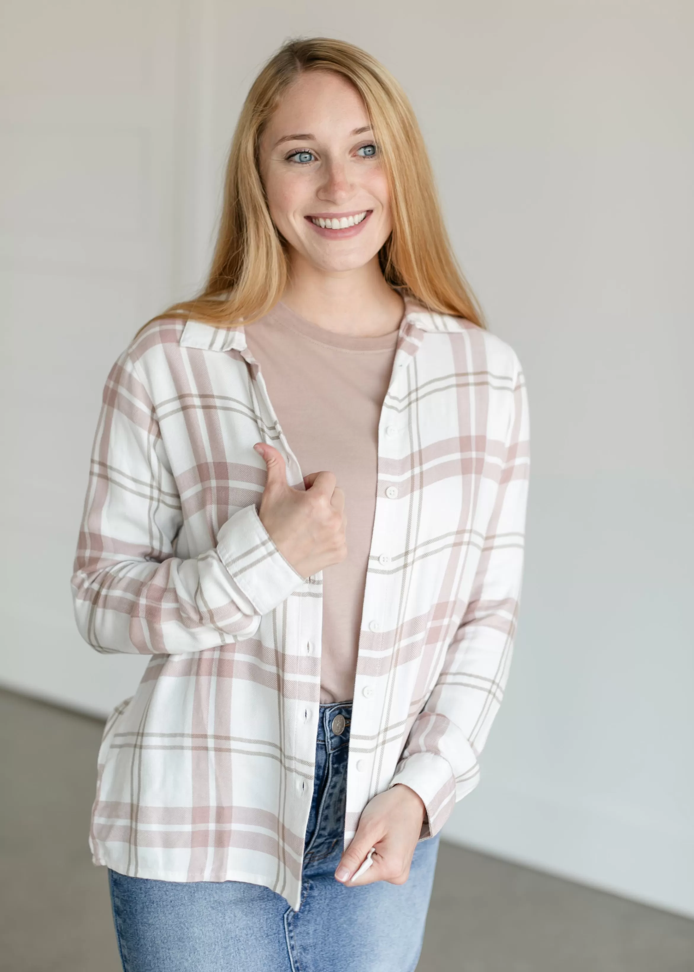 Thread & Supply Rumi Button Up Plaid Top Discount