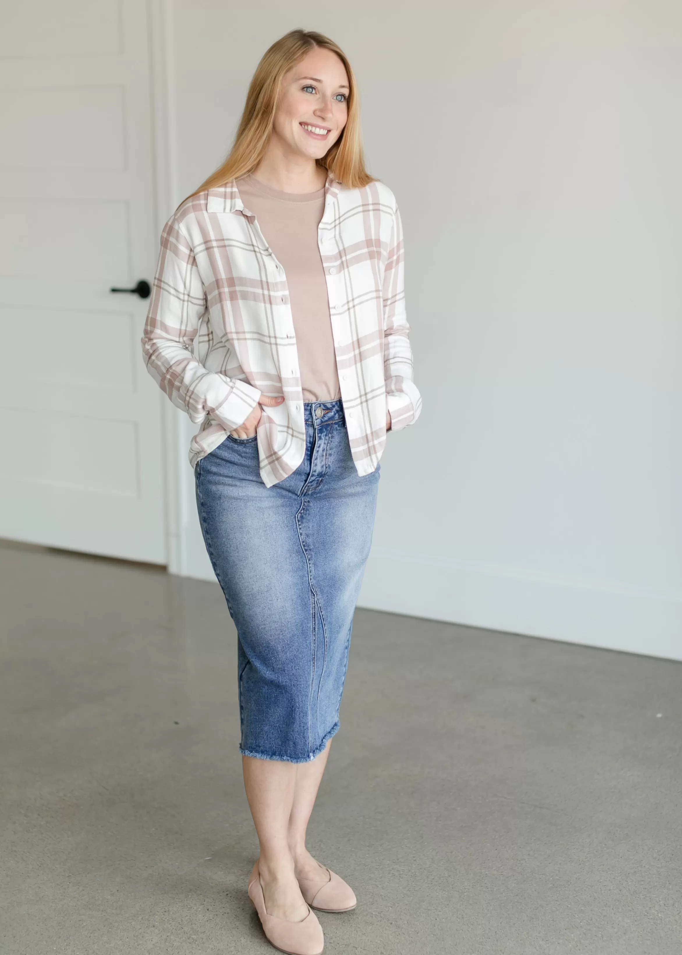 Thread & Supply Rumi Button Up Plaid Top Discount