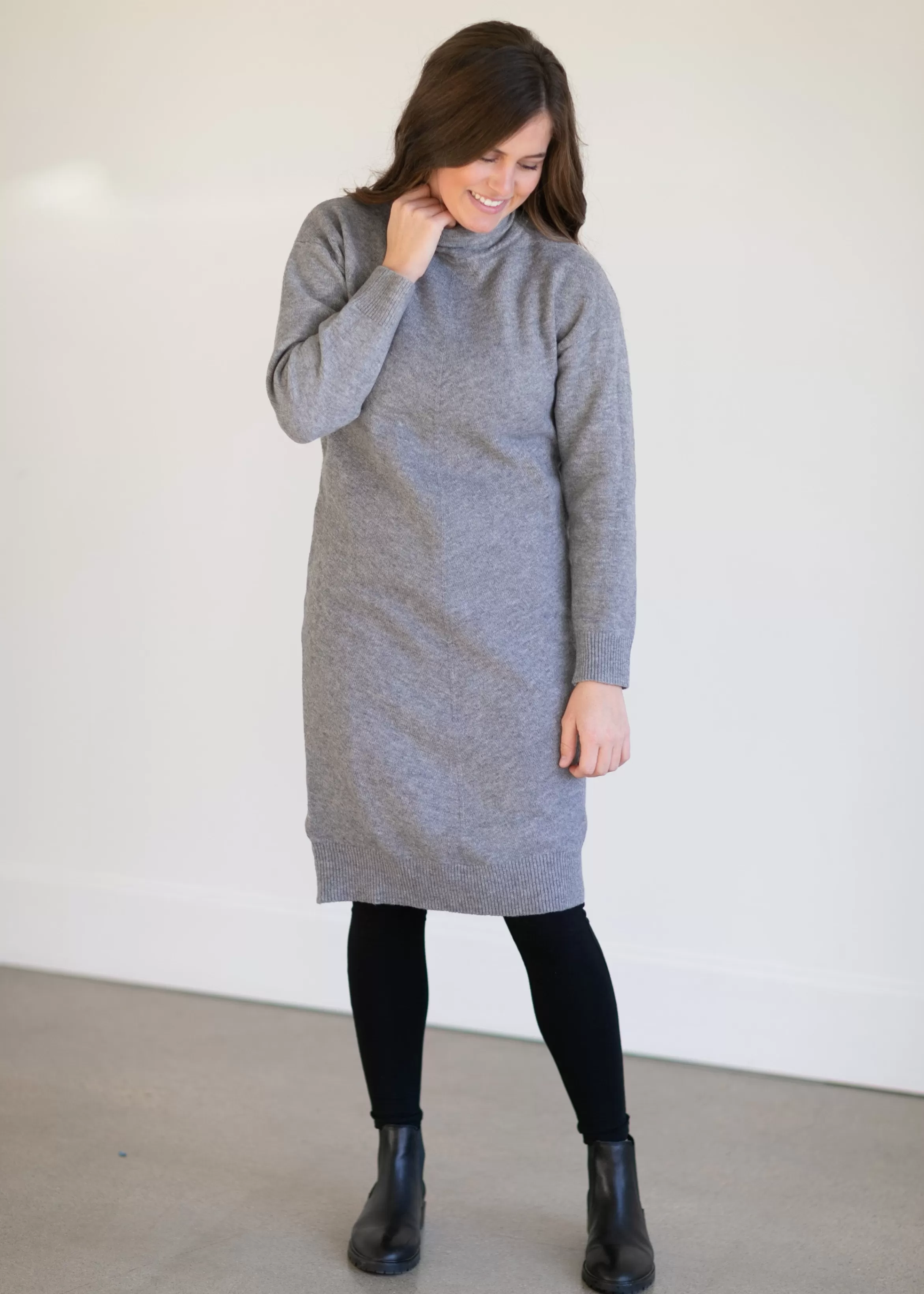 * Samantha Cowl Neck Sweater Dress Best