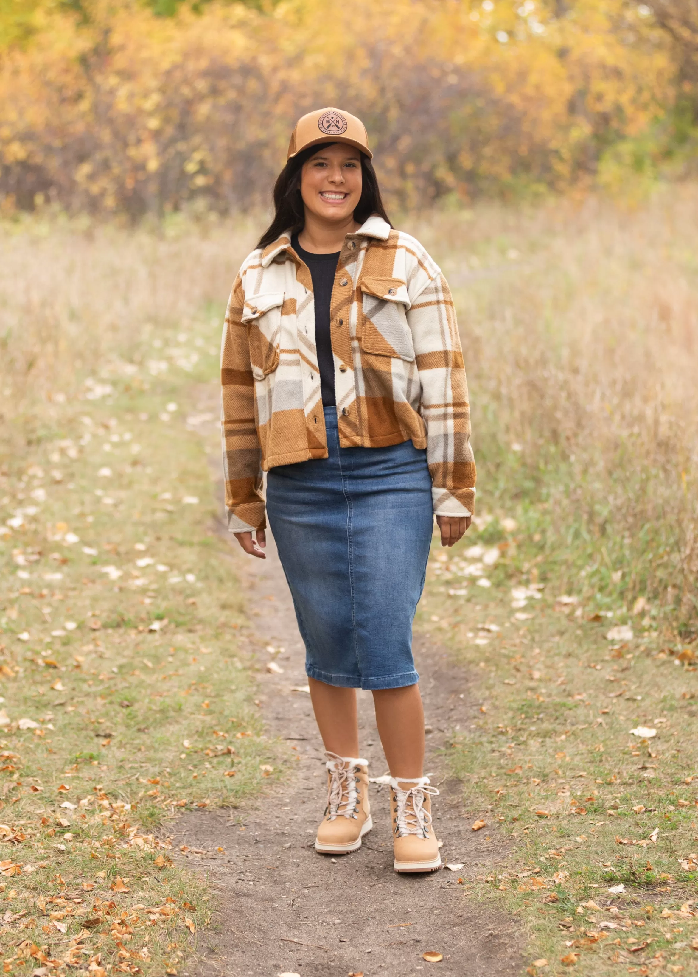* Sandra Vintage Wash Midi Skirt Online