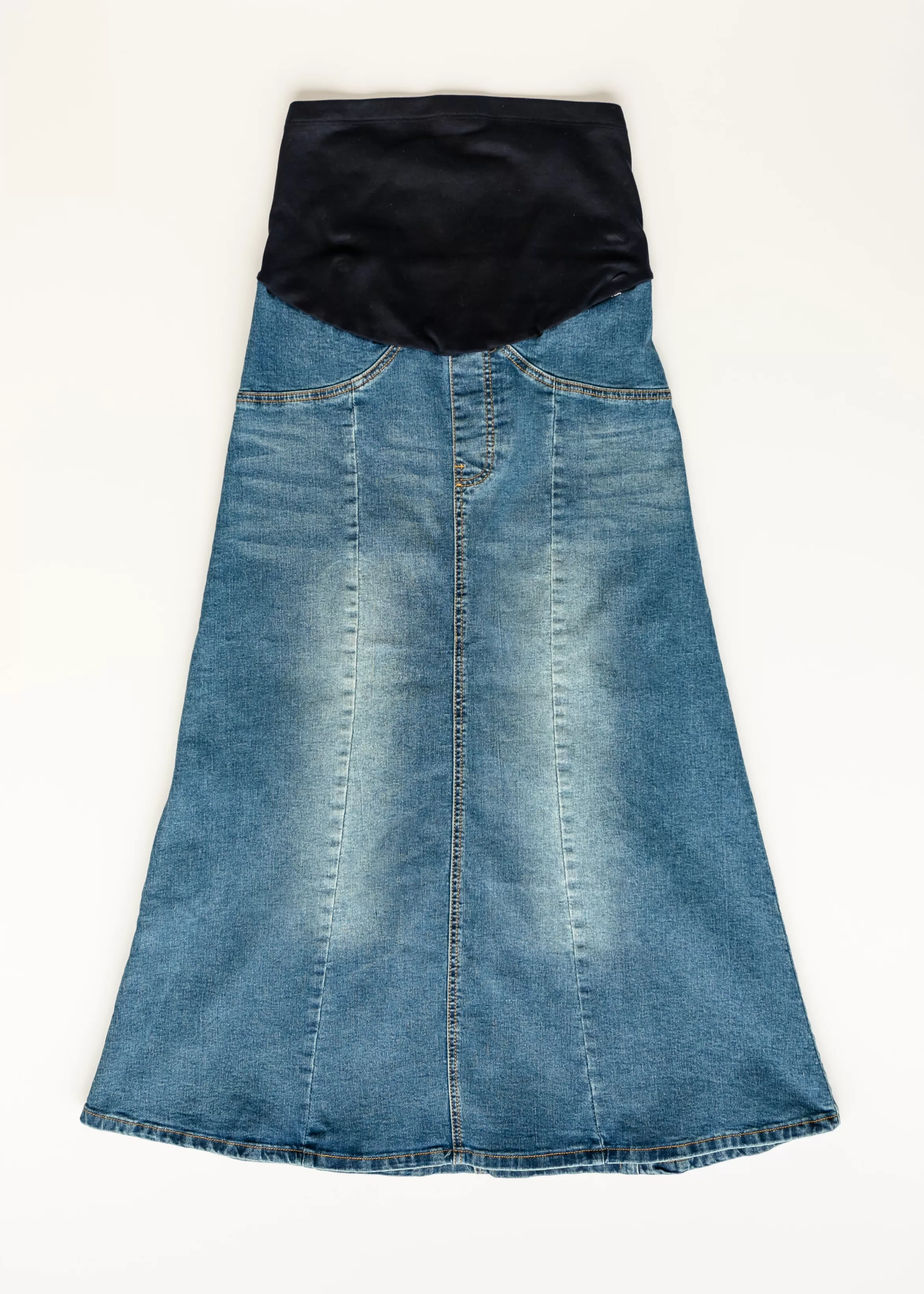* Shayla Maternity Denim Maxi Skirt Store