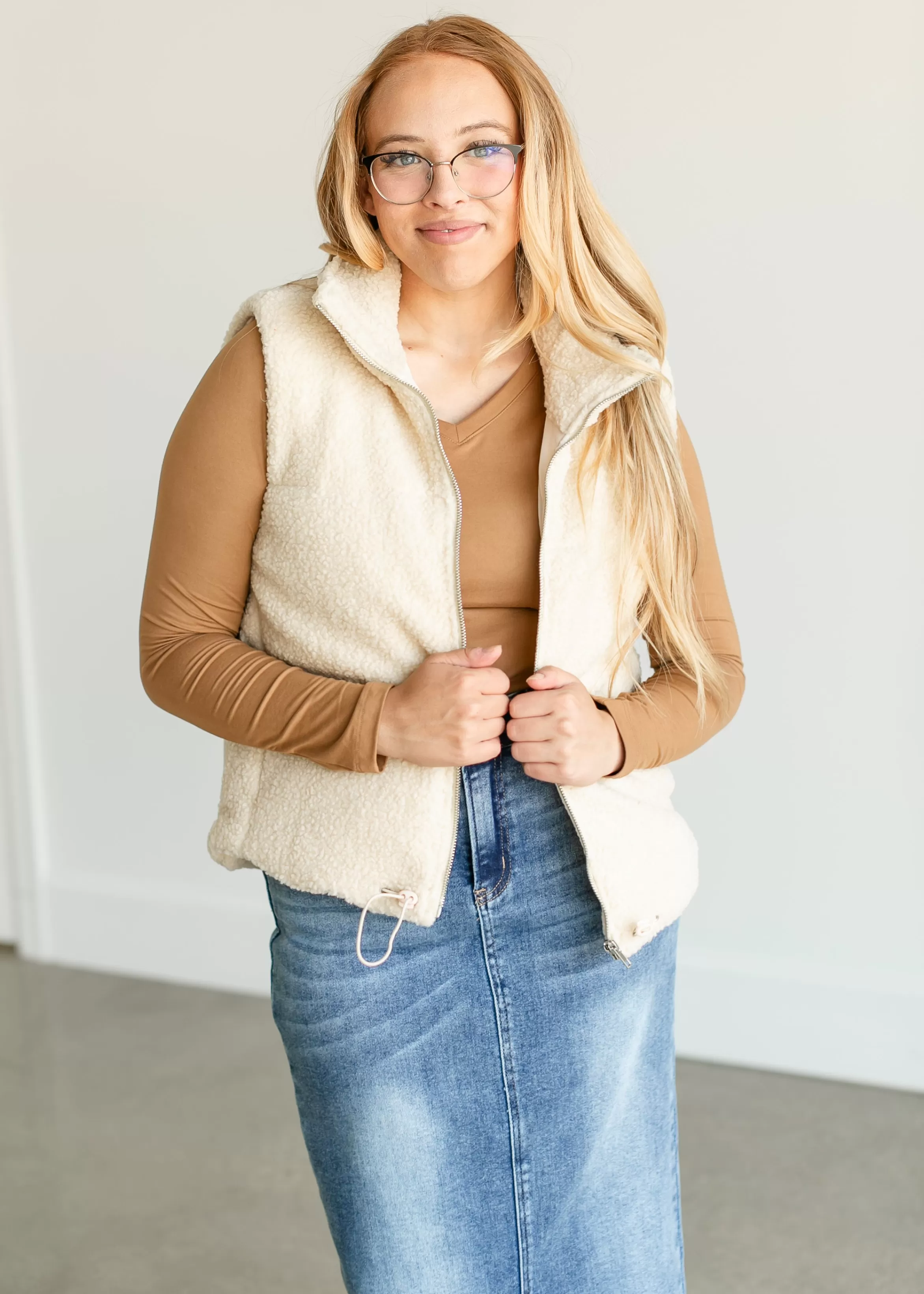 Staccato Sherpa Full Zip Puffer Vest Discount