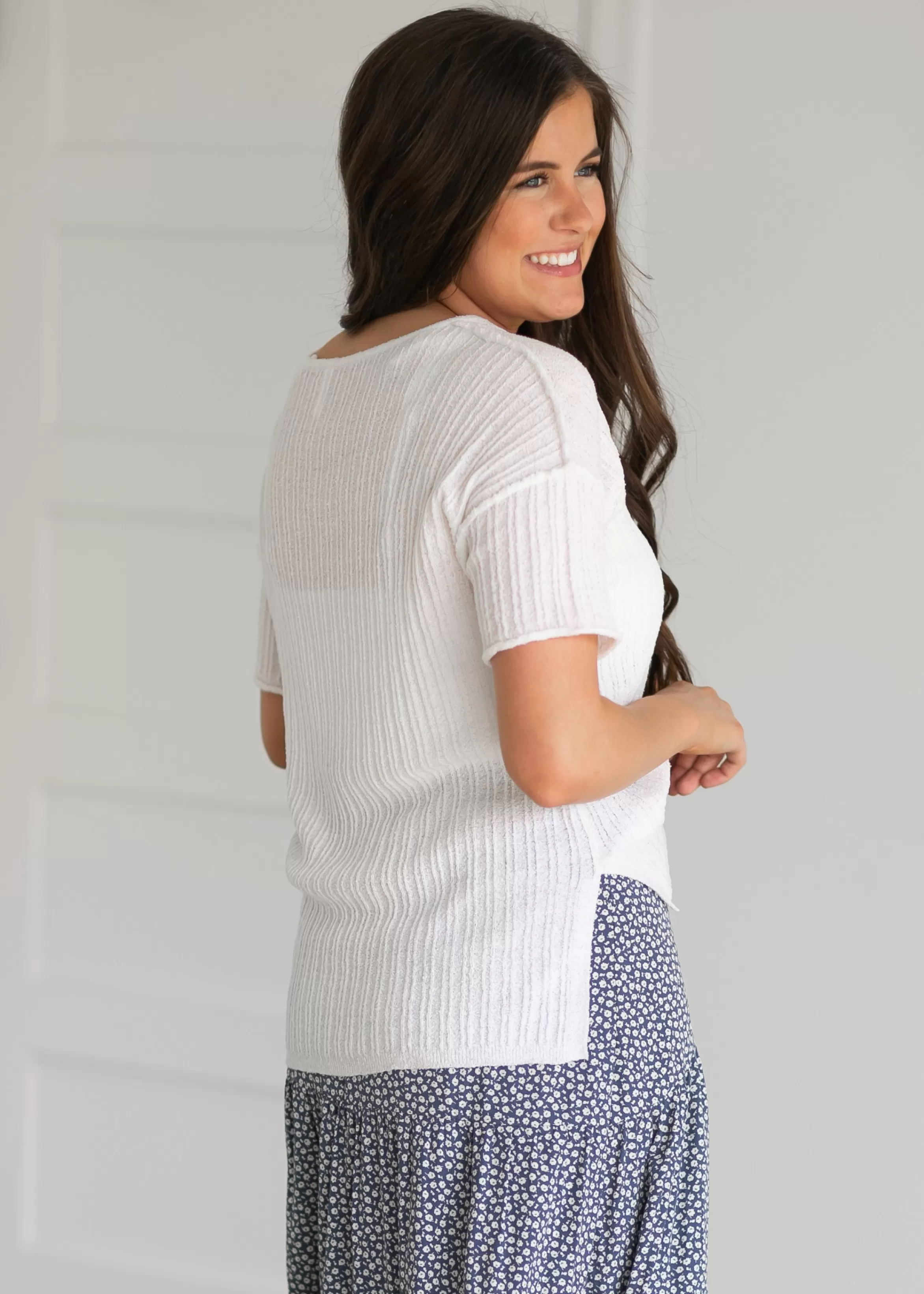 Wishlist Short Sleeve Lightweight Knit Top Shop