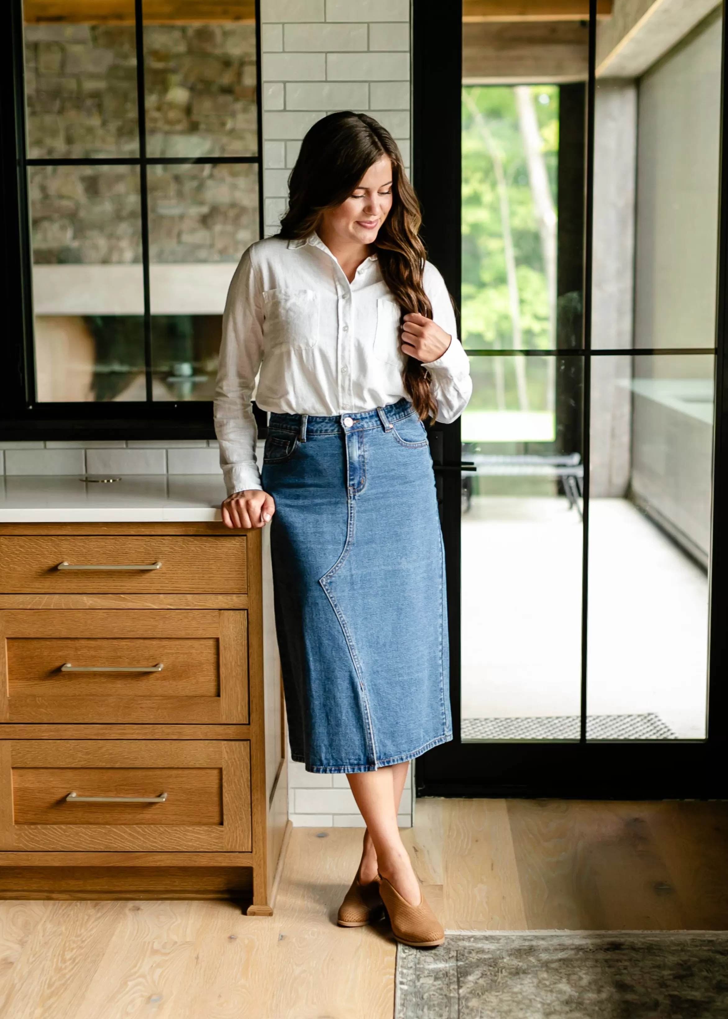 Thread & Supply Tallulah Relaxed Fit Button Down Top Outlet