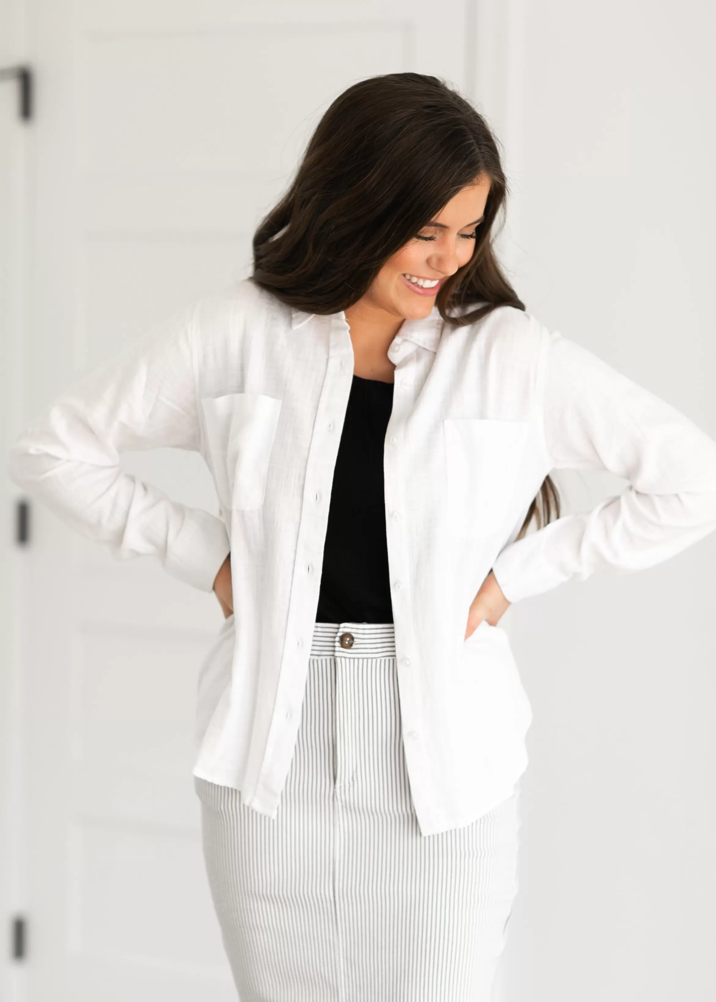 Thread & Supply Tallulah Relaxed Fit Button Down Top Outlet
